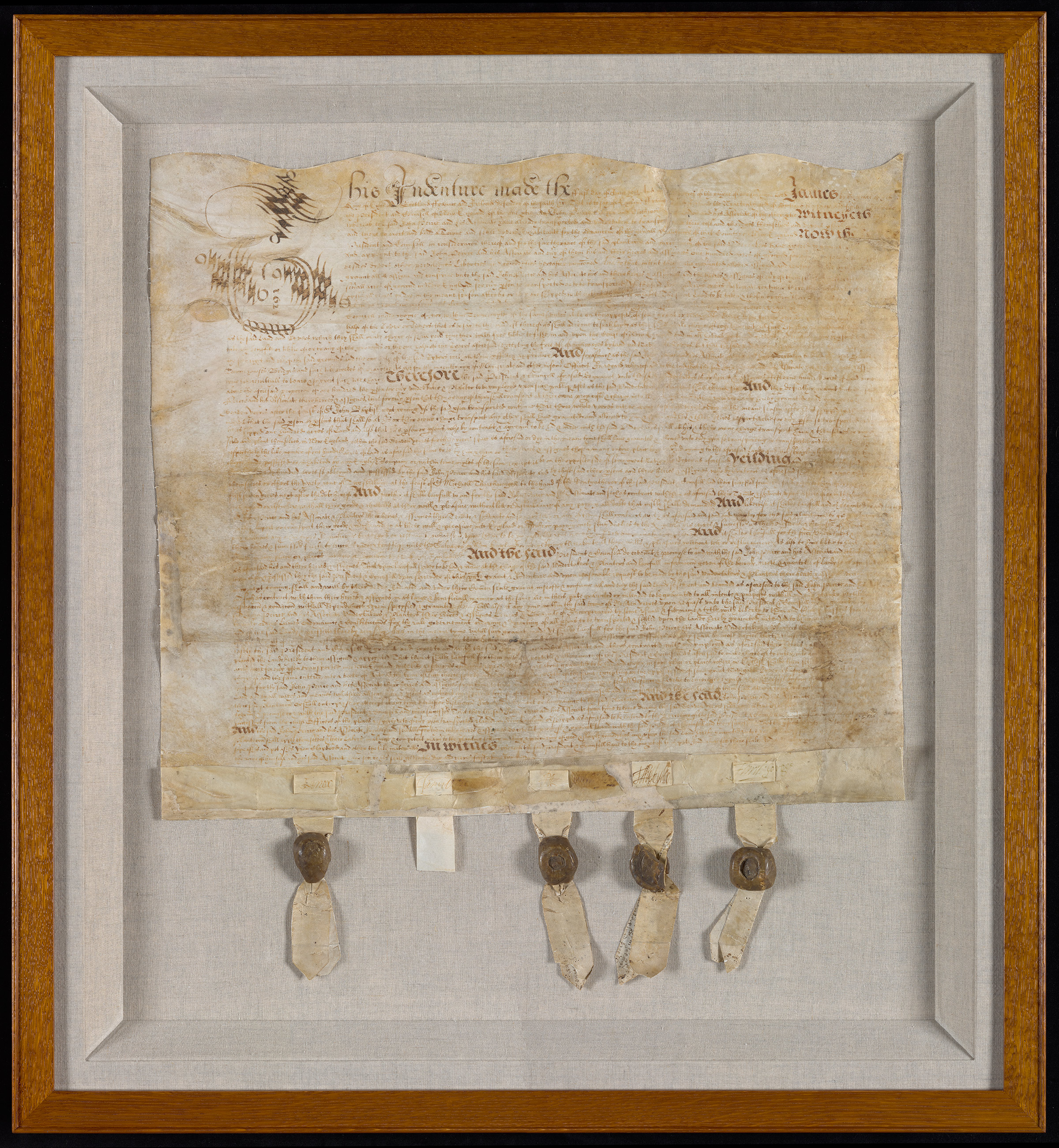 Second Peirce Patent, 1621 (Courtesy Pilgrim Hall Museum)