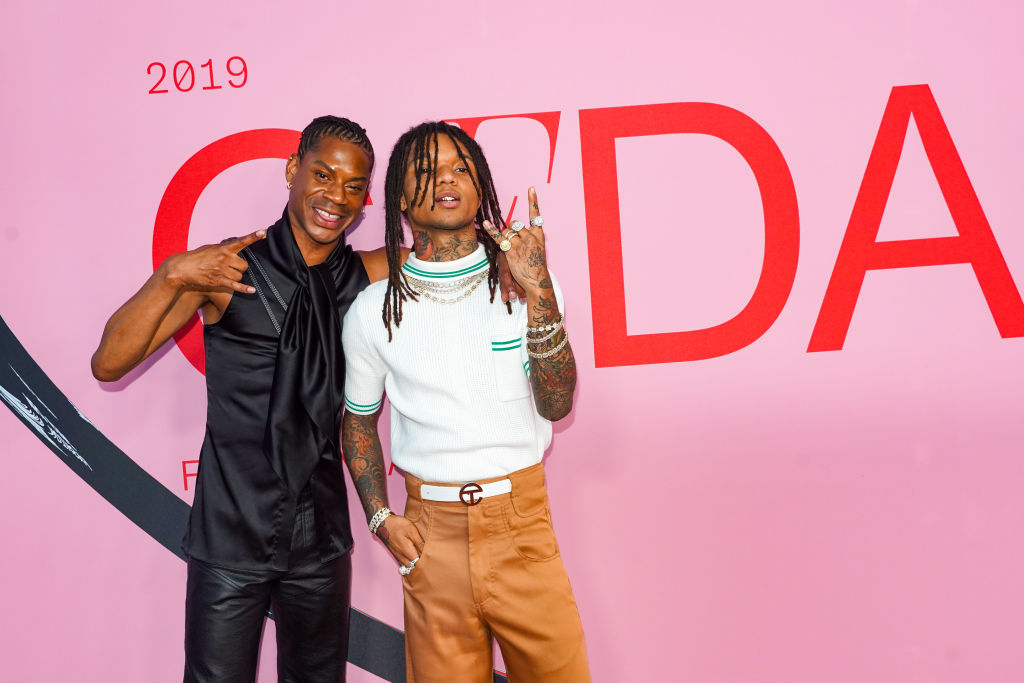 Telfar Clemens and Swae Lee attend last year's CFDA Fashion Awards on June 3, 2019. (Patrick McMullan—Getty Images)