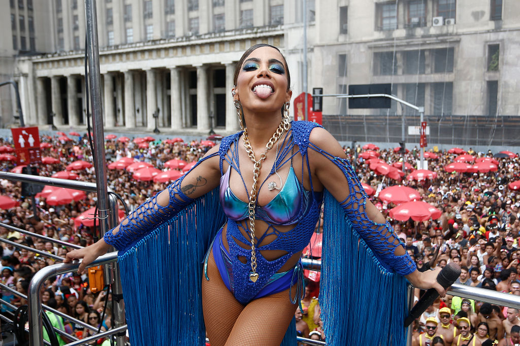 Brazilian singer Anitta during the Bloco da Anitta in downtown Rio, on February 29, 2020 in Rio de Janeiro, Brazil. (Wagner Meier—Getty Images)