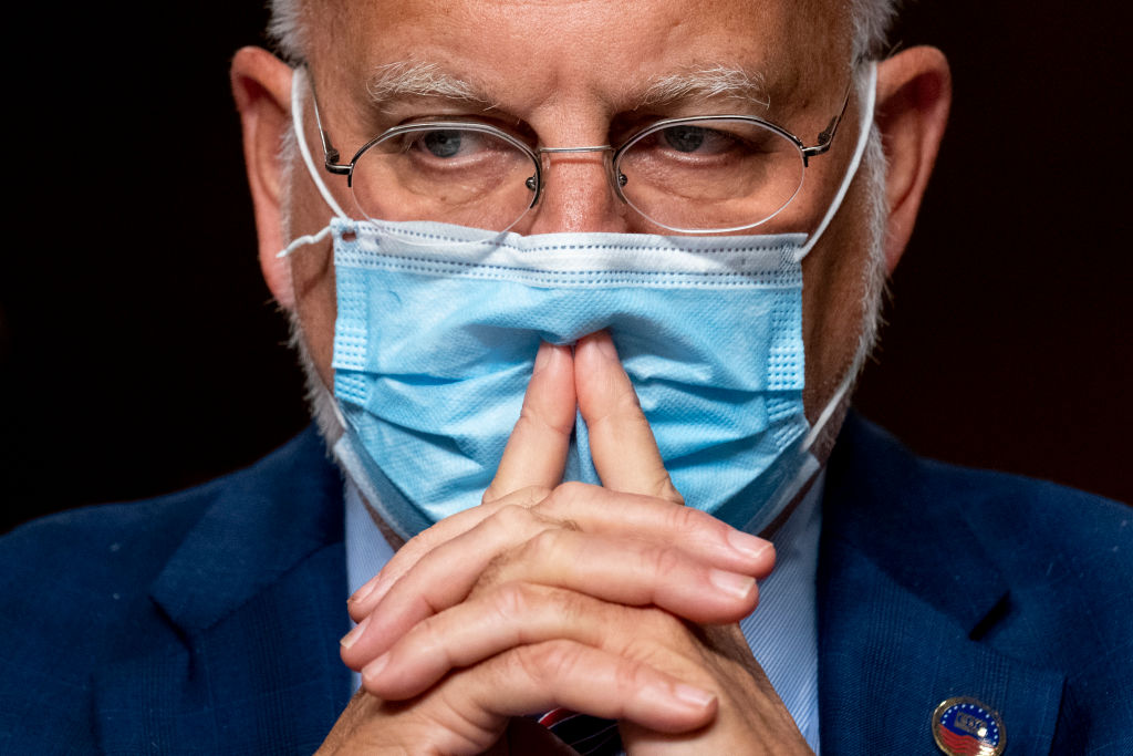U.S. Centers for Disease Control and Prevention (CDC) Director Dr. Robert Redfield attends at a hearing of the Senate Appropriations subcommittee reviewing coronavirus response efforts on September 16, 2020 in Washington, D.C. (Getty Images&mdash;2020 Pool)