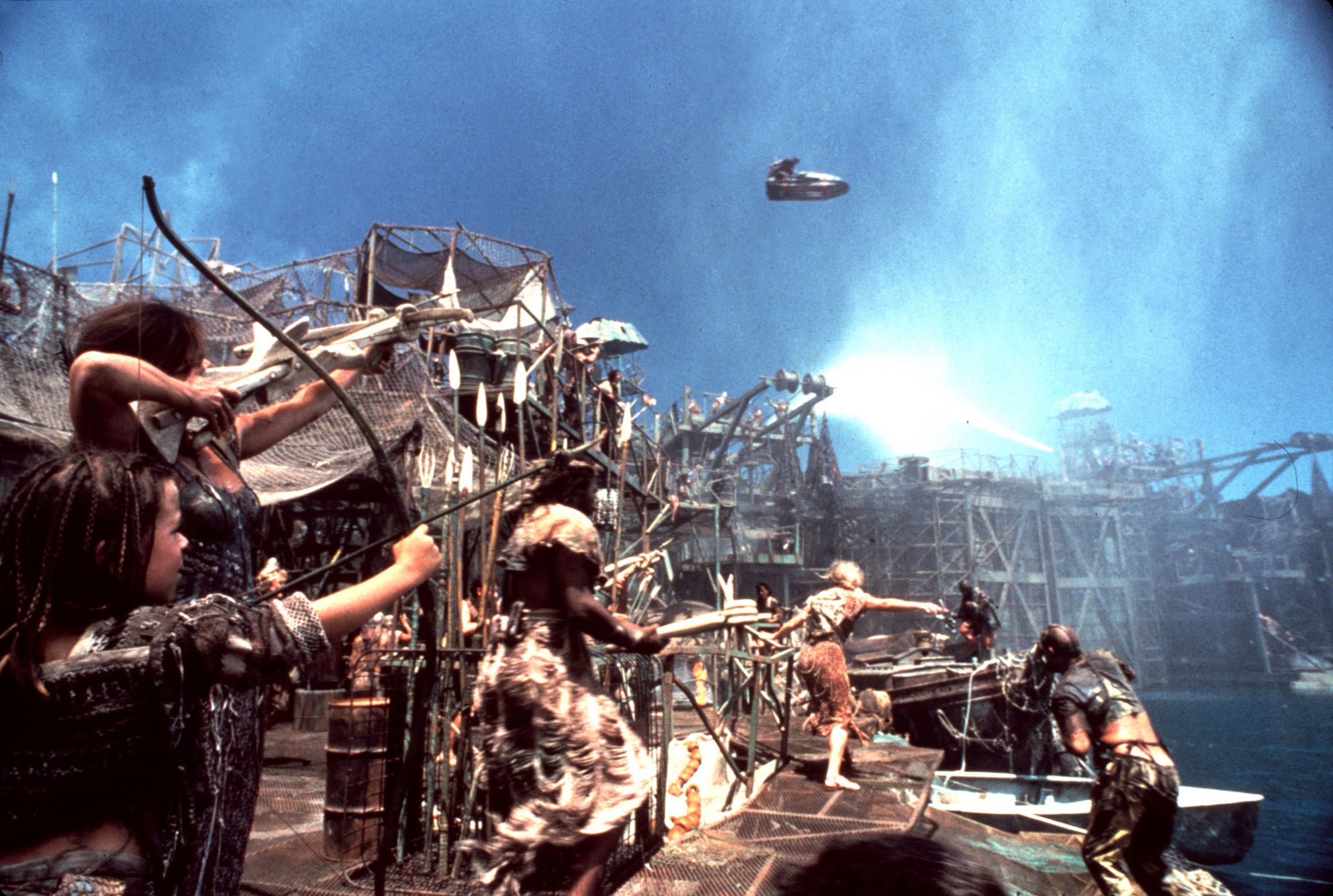 A still from the 1995 film 'Waterworld'. (Mary Evans—Ronald Grant/Everett Collection)