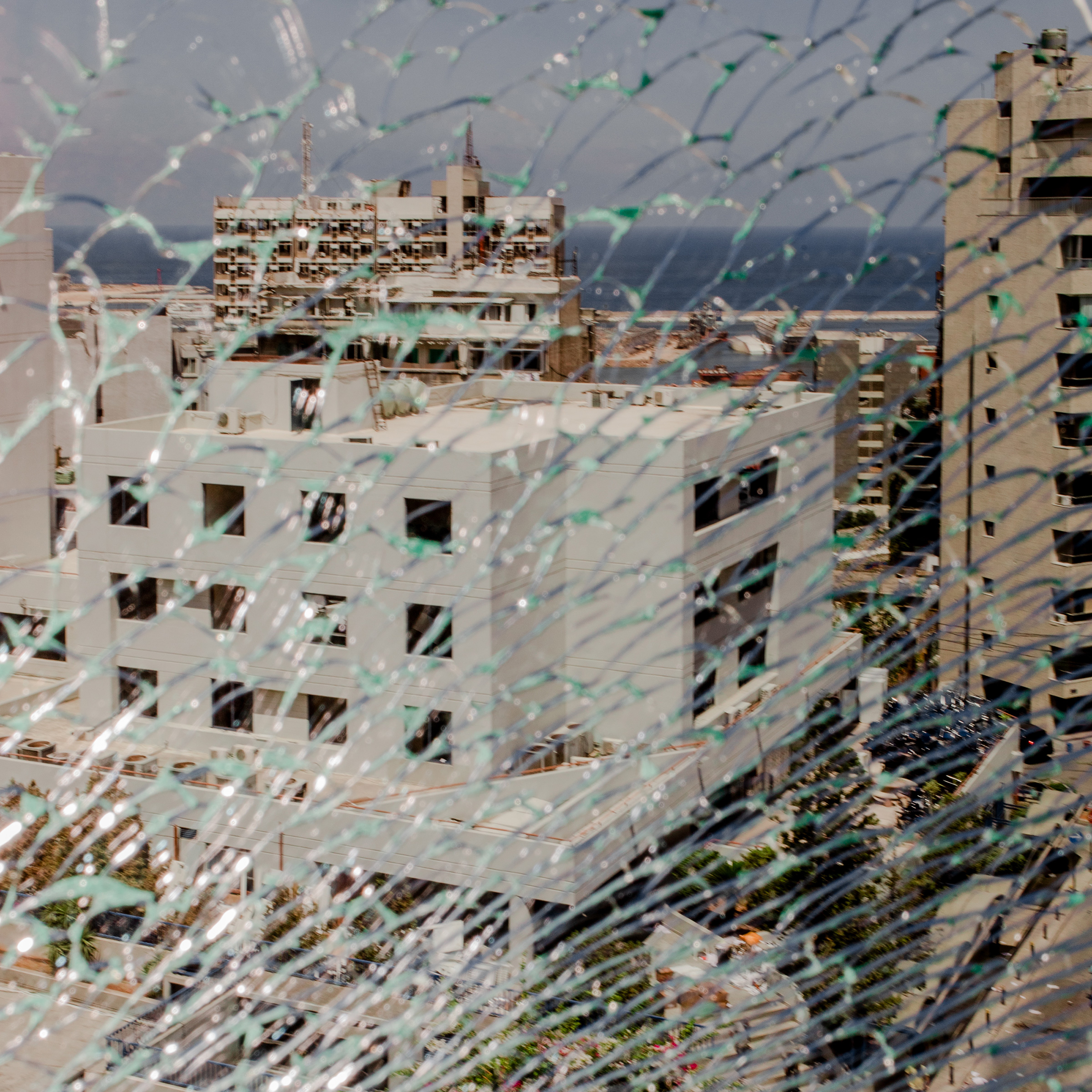A view of Beirut's port from inside the damaged St. George Hospital. "None of us were prepared for an event of this cataclysmic magnitude, nor should we have been," says Ghantous, the medical student. "And while we’ve all been affected differently, we’re all bound by the criminal malfeasance of those elected to serve us. As we try to rebuild what they broke, the pain will subside, but the memory will not."