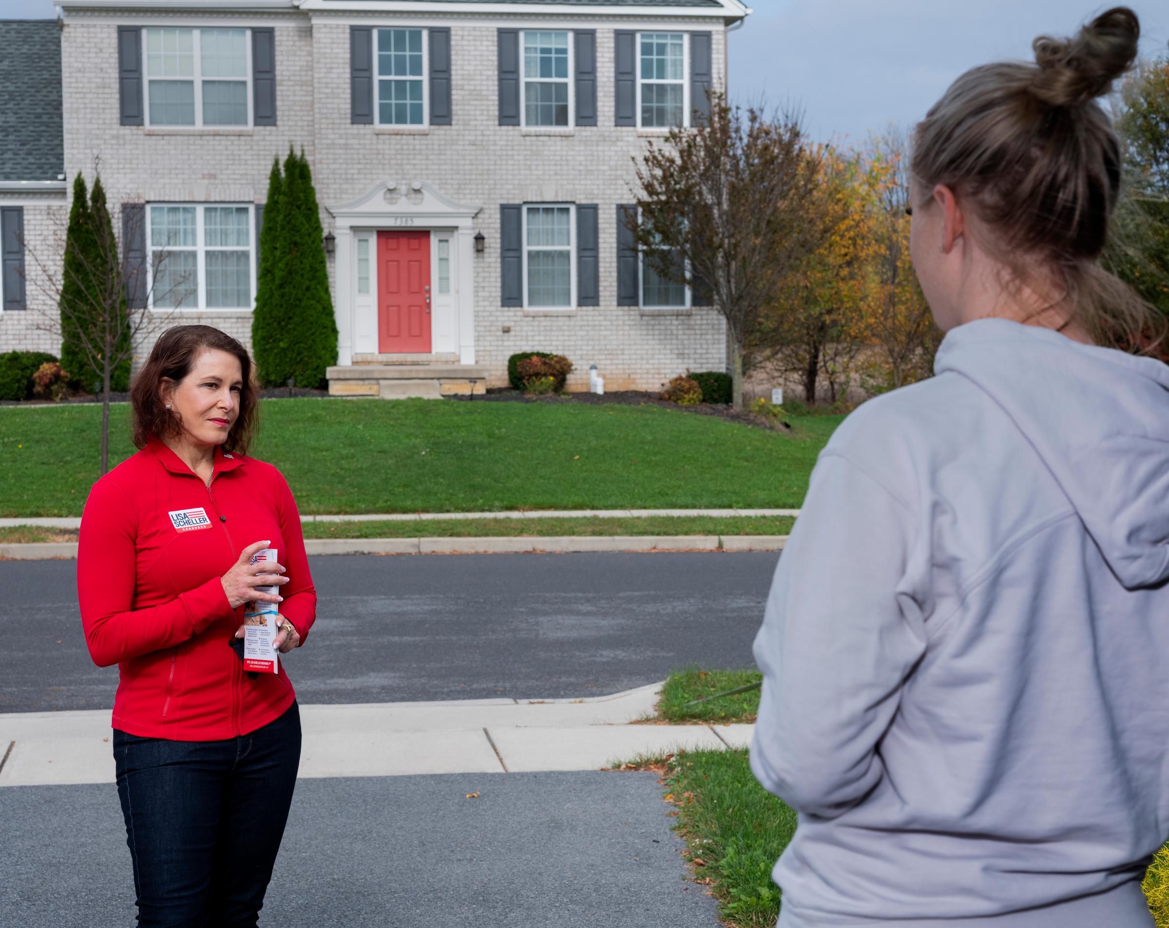 October 24, 2020 - Allentown, PA: Lisa Scheller (Republican Party) is running for election to the U.S. House to represent Pennsylvania's 7th Congressional District. On Saturday October 24th, she canvased through the morning and afternoon, following by a meet and greet.  She is on the ballot in the general election on November 3, 2020.