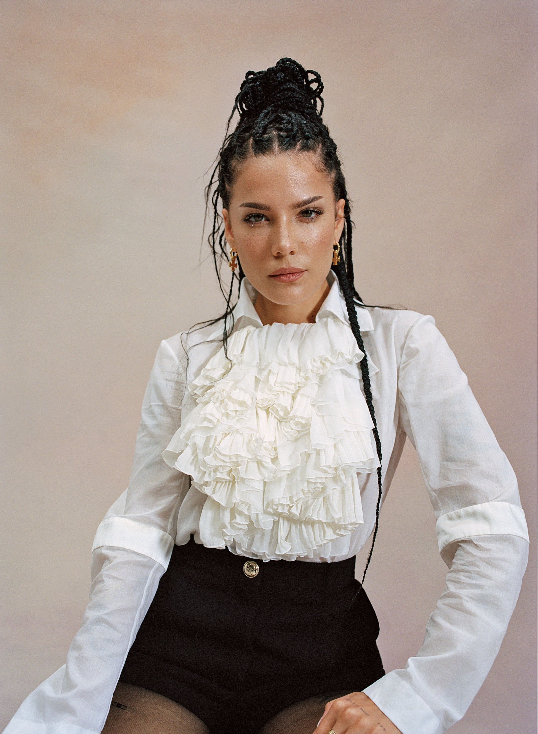Halsey photographed in Los Angeles, Sept. 15, 2020. (Daria Kobayashi Ritch for TIME)