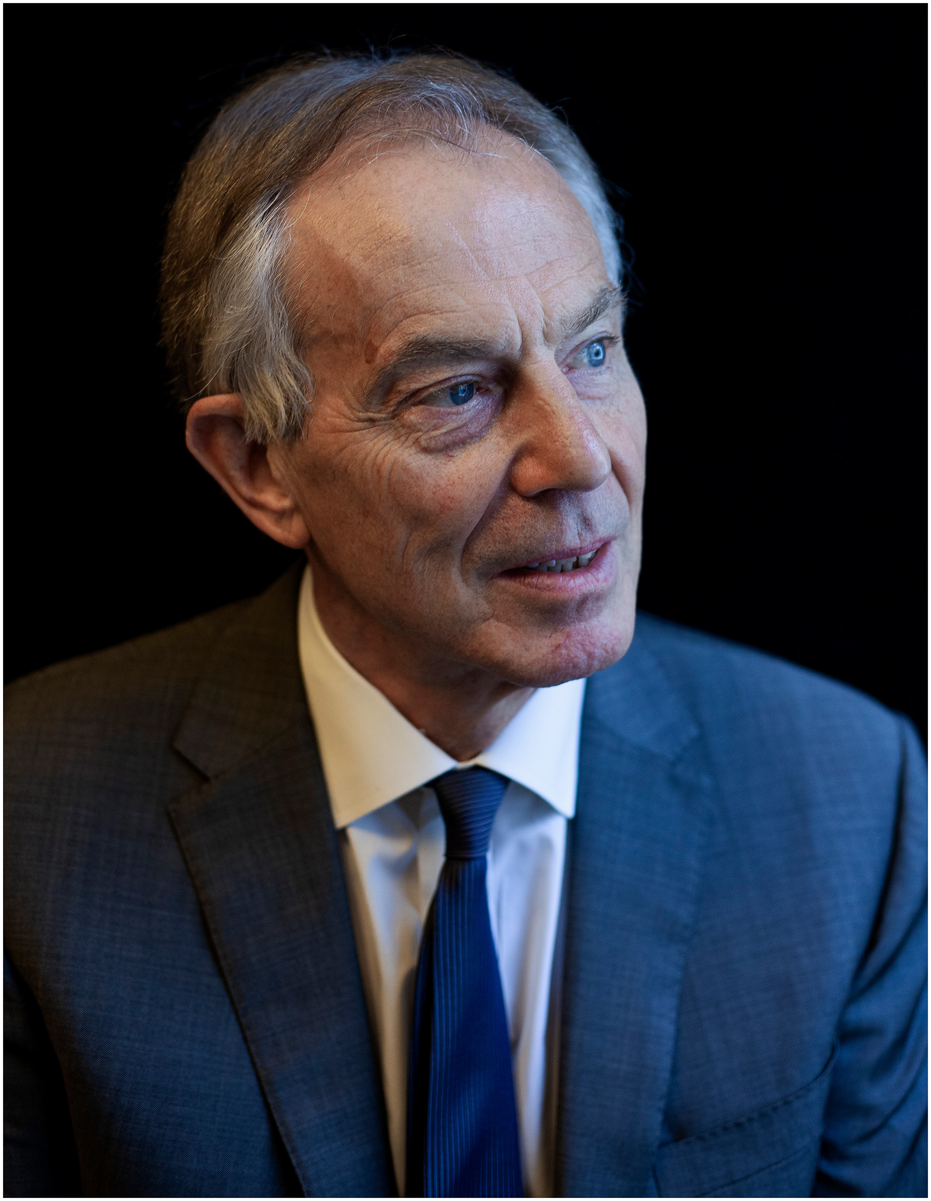 Former British ​prime minister Tony Blair on April 28, 2018. (Ander McIntyre—Camera Press/Re​dux)
