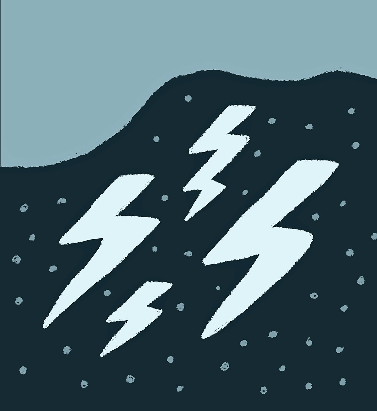 An Illustration of light blue lightning bolts
