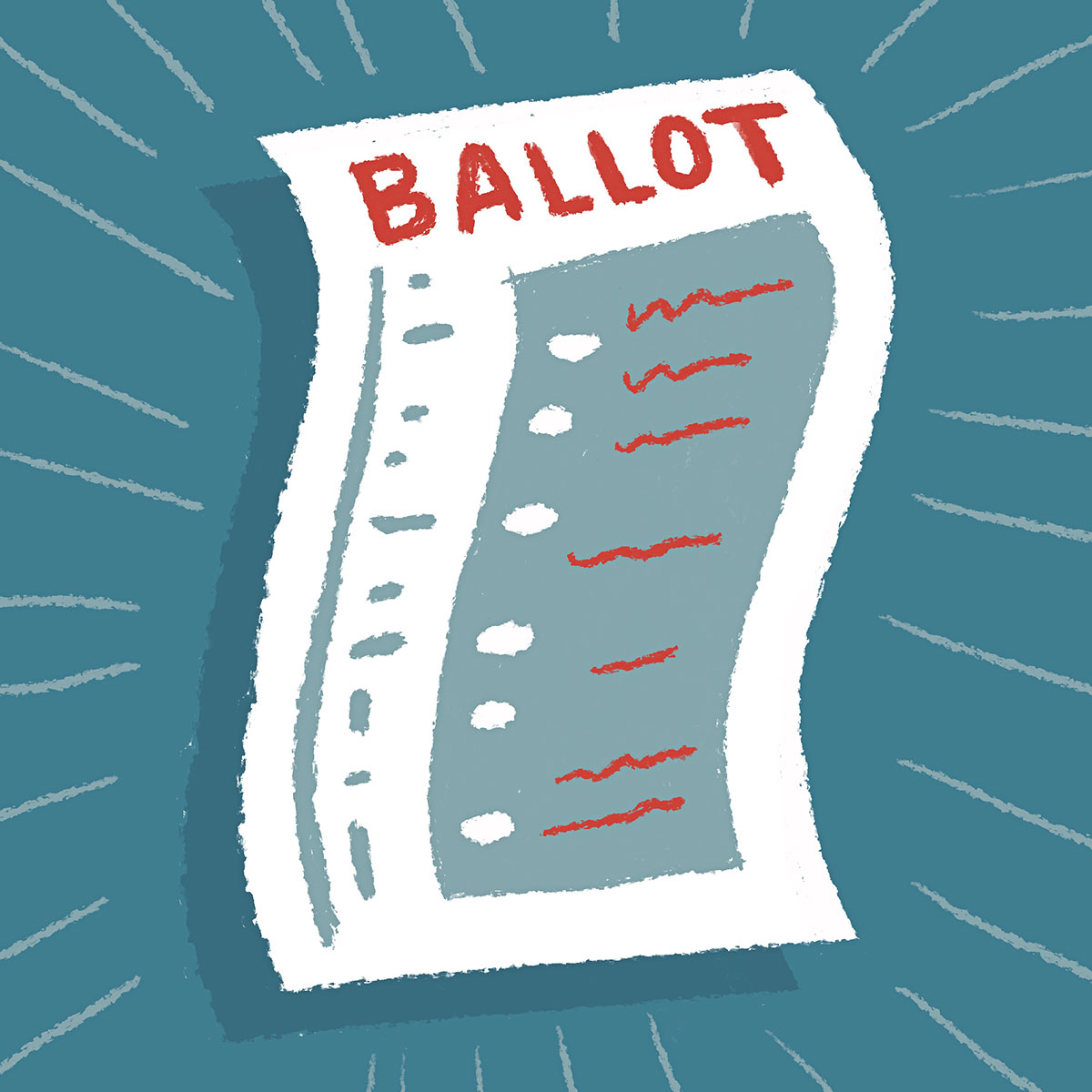 An illustration of an election ballot