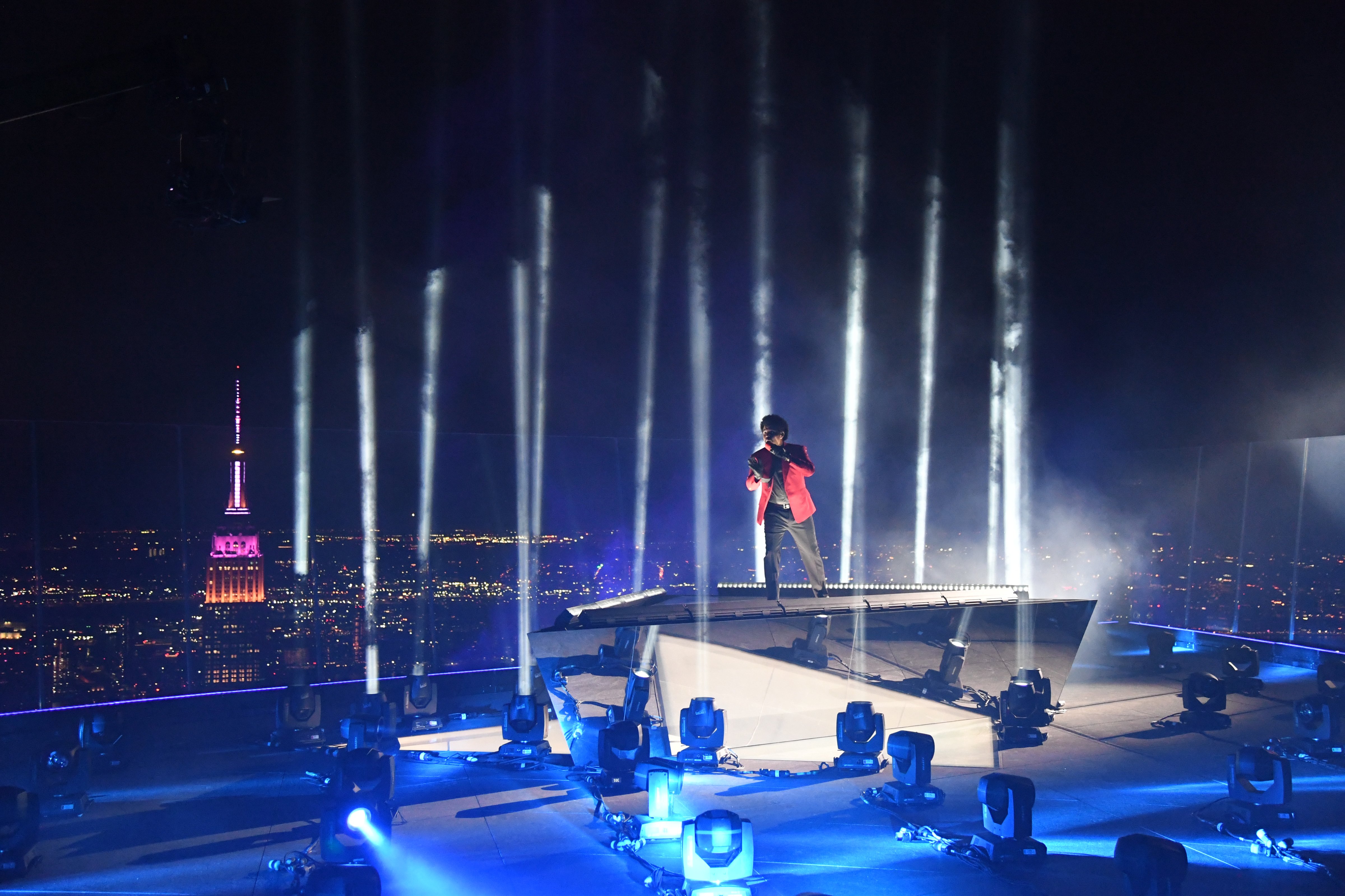The Weeknd performs at Edge at Hudson Yards for the 2020 MTV Video Music Awards, broadcast on Sunday, August 30, 2020 in New York City. (Getty Images for MTV—MTV)