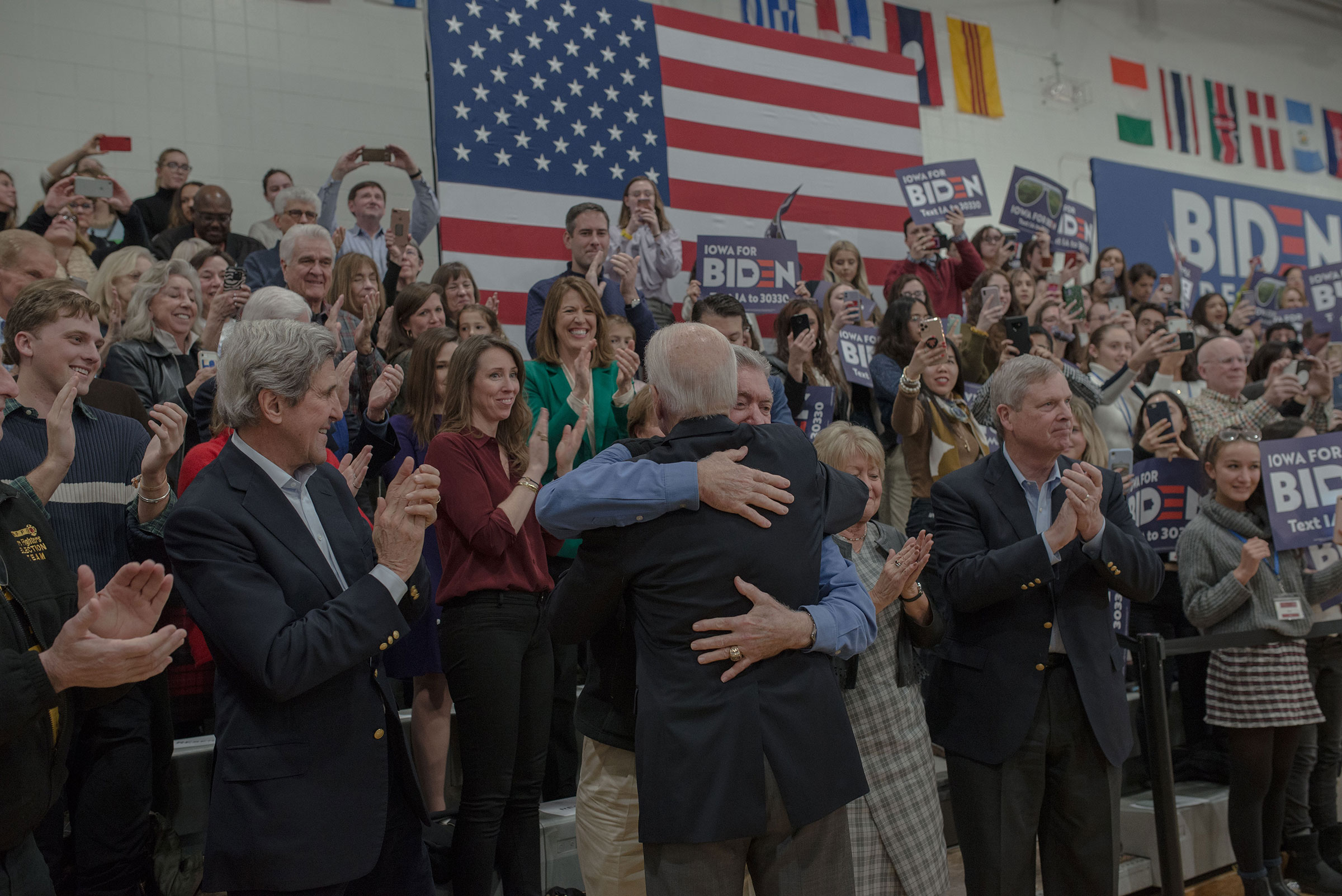 Joe Biden at a Town Hall in Des Moines, IA on Feb. 2, 2020. (September Dawn Bottoms for TIME)
