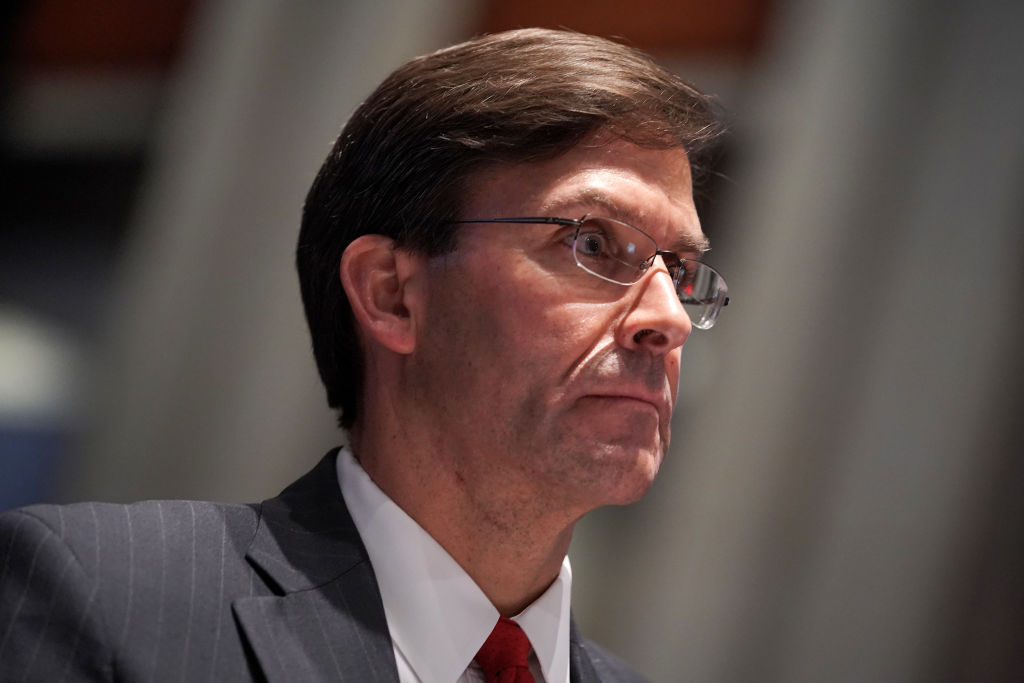 Defense Secretary Mark Esper arrives for a House Armed Services Committee hearing on July 9, 2020 in Washington, DC. (Greg Nash-Pool—Getty Images)