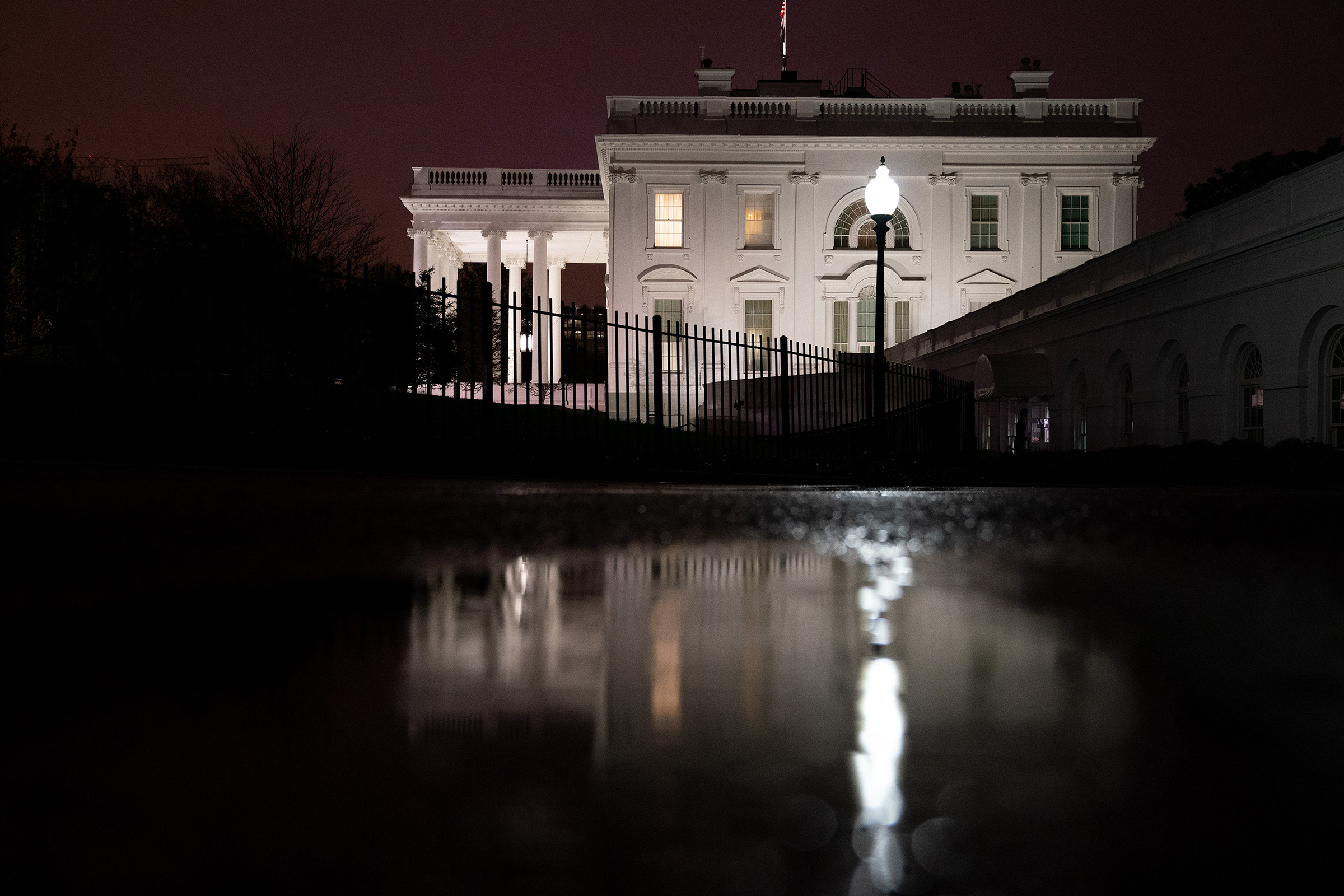 Outside the White House on Nov. 11 (Erin Schaff—The New York Times/Redux)