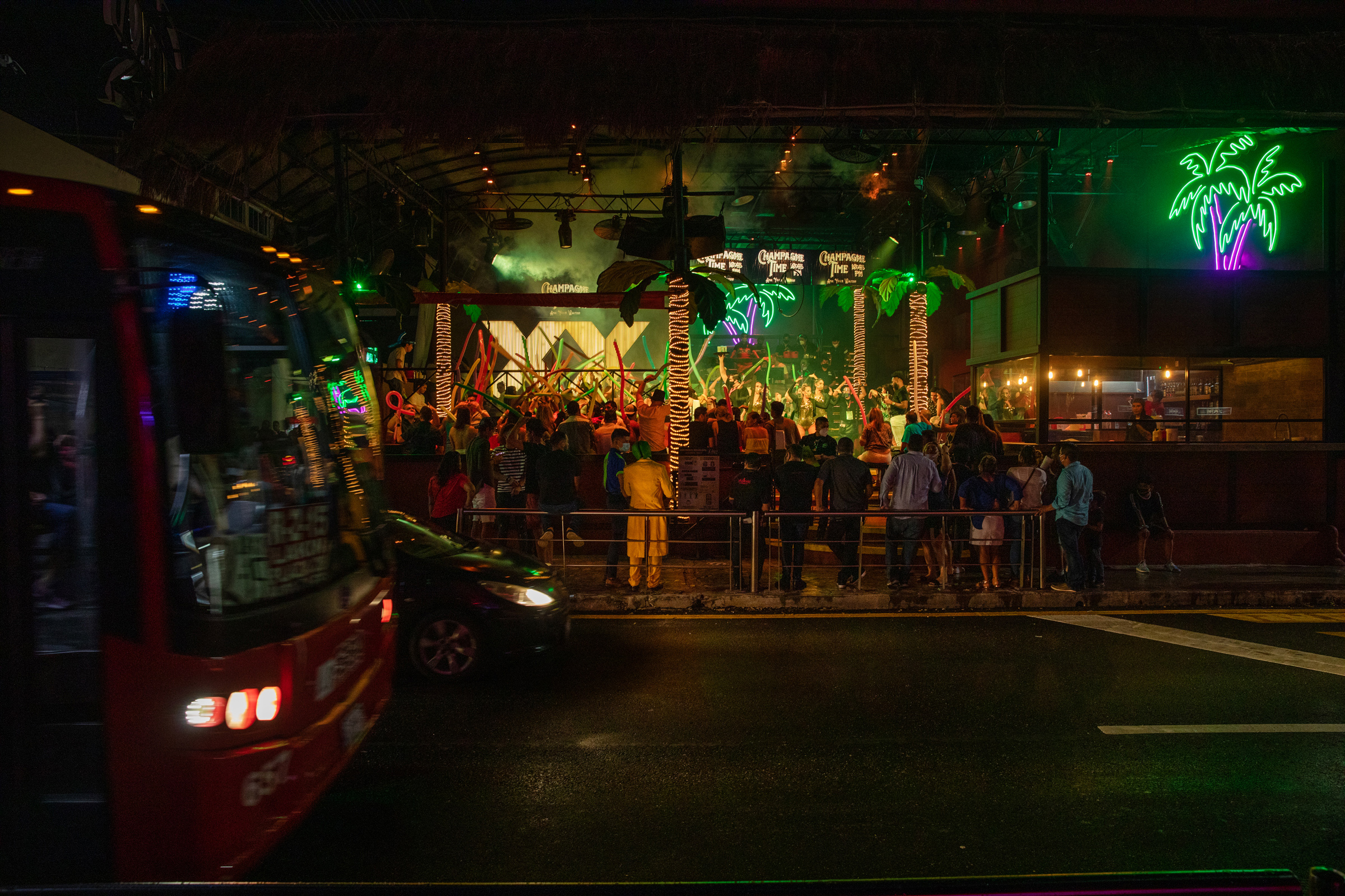 A club in Cancún’s nightlife district (Claudia Guadarrama—Magnum Foundation for TIME)