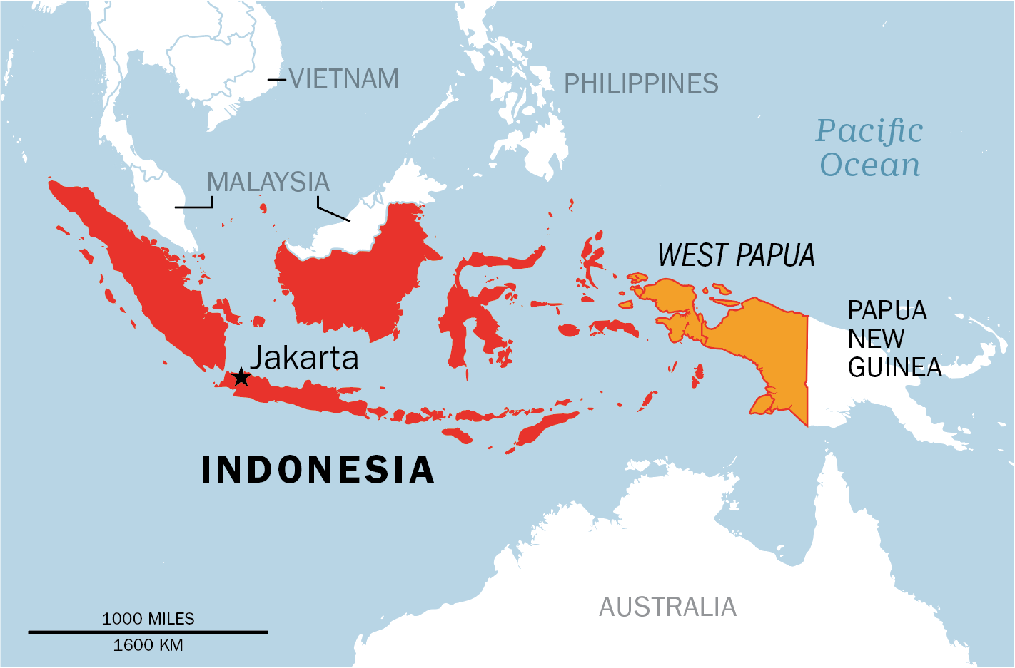 West Papua—which sits on the western half of the island of New Guinea, about 1,900 miles east of the Indonesian capital Jakarta—has seen decades of unrest (Lon Tweeten for TIME)