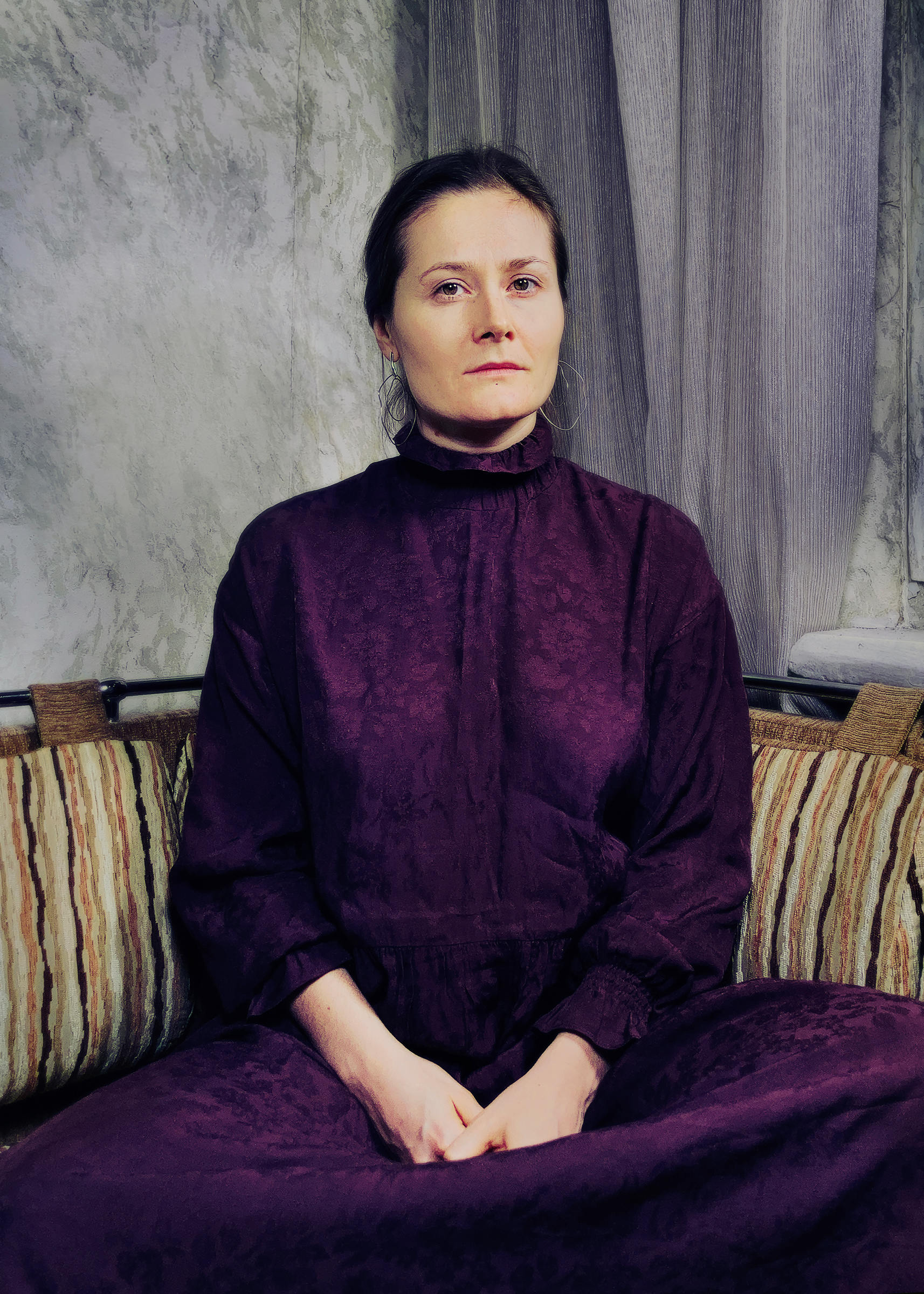 Oksana Vasyakina, photographed during a remote portrait session in December. (Dina Litovsky for TIME)