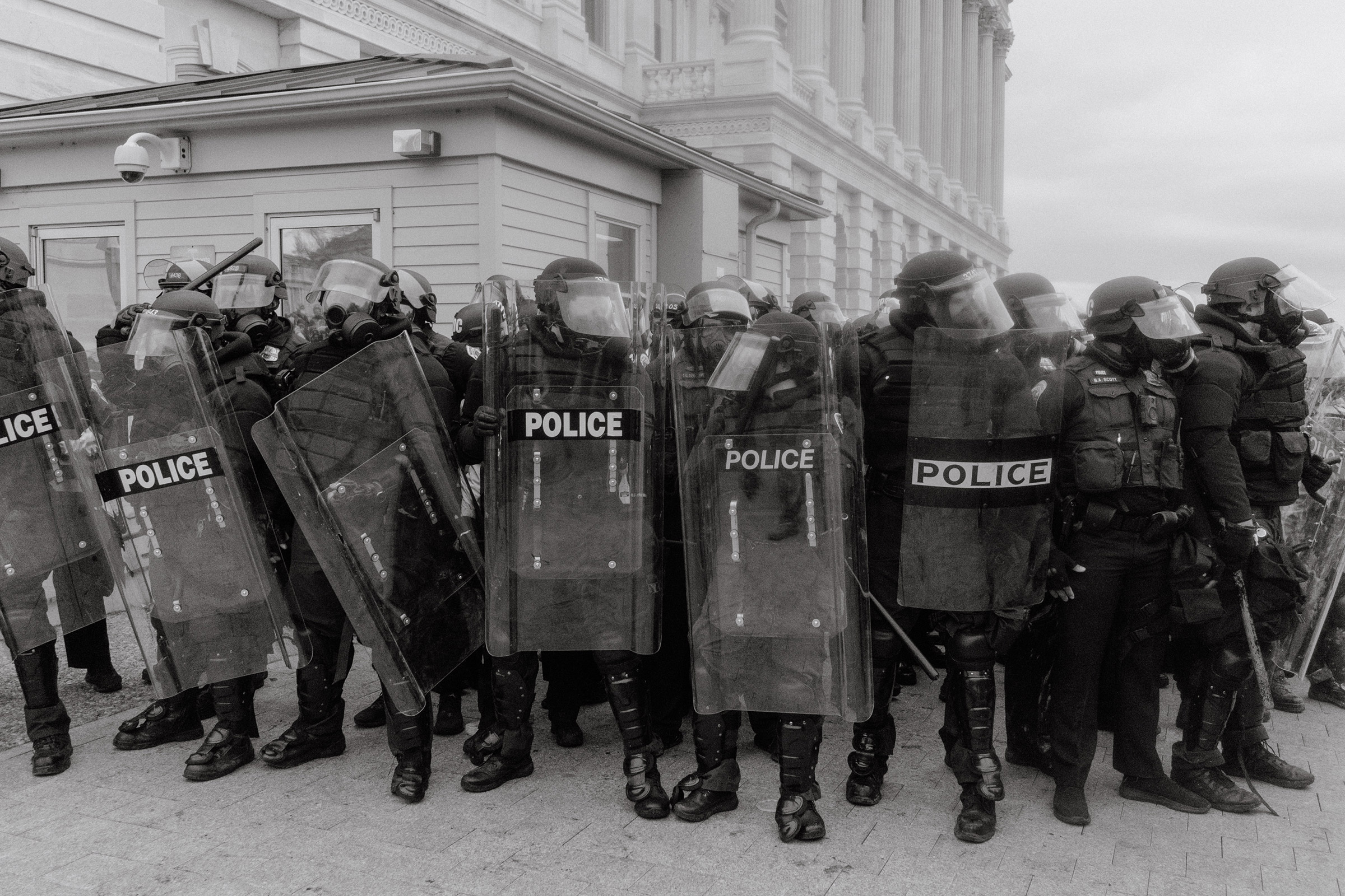 U.S. Capitol Police outside of the Capitol Building in Washington on Jan. 6, 2021. (Christopher Lee for TIME)