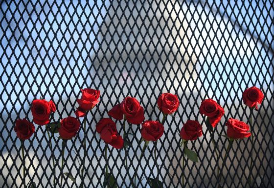 WASHINGTON, DC, JANUARY 9: Roses are left at the fence which no