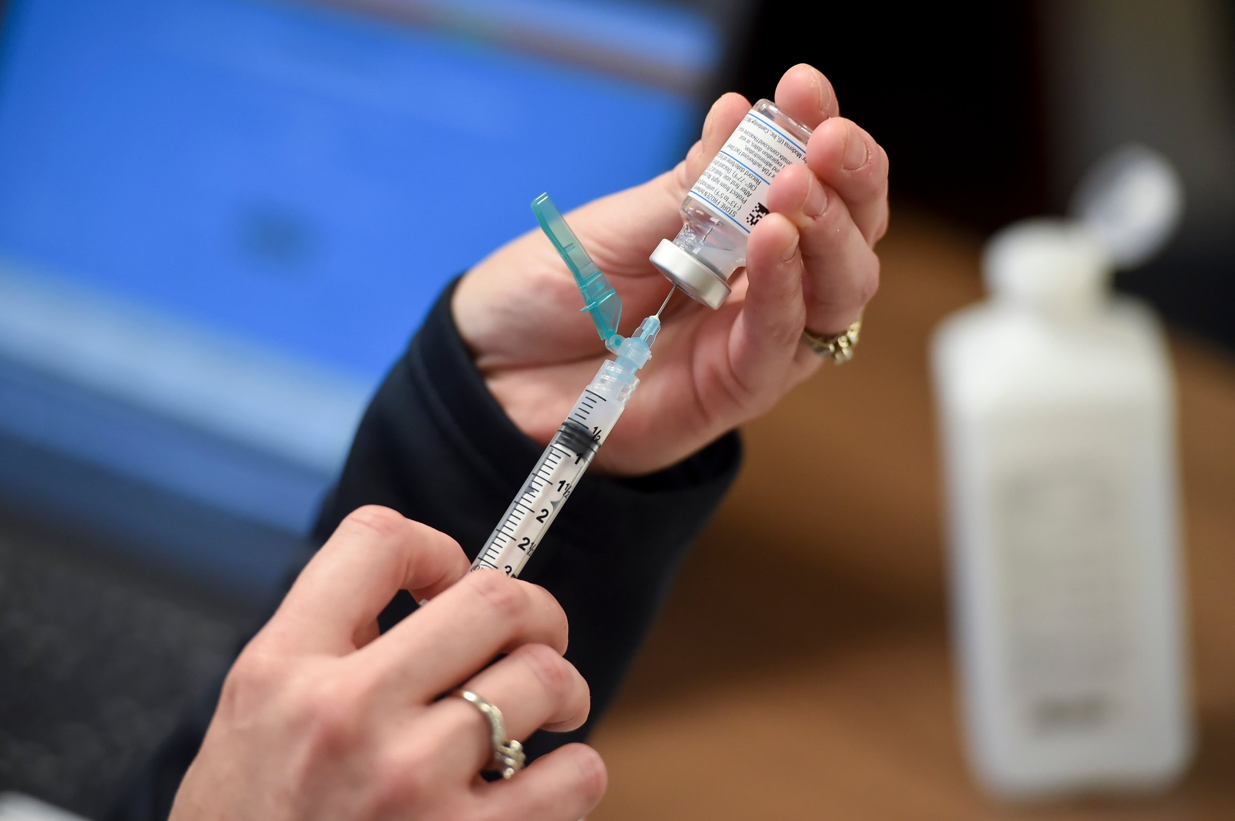 Moderna COVID-19 Vaccine Being Administered At Health Center In Pennsylvania