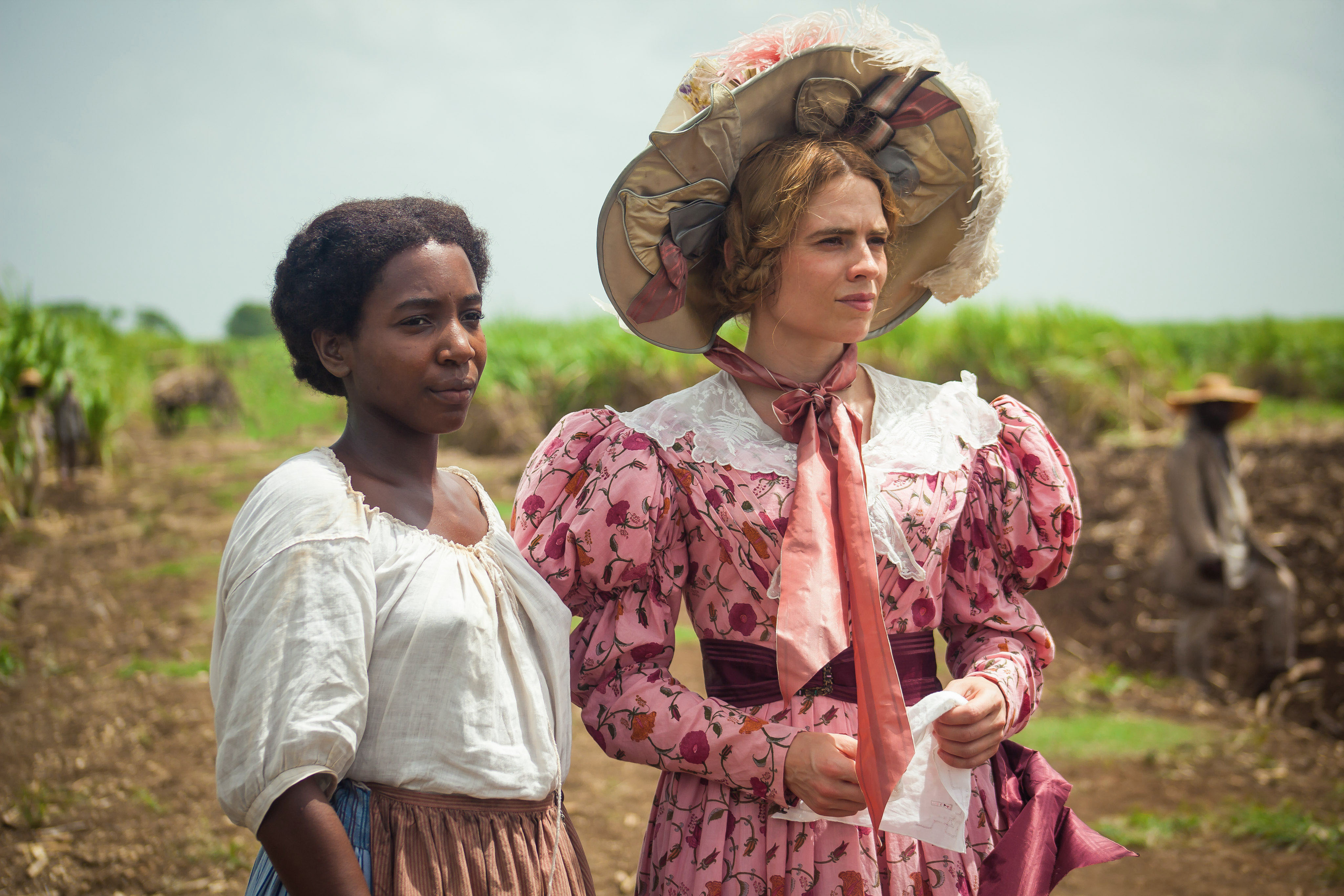 Tamara Lawrance (left) and Hayley Atwell in 'The Long Song' (Heyday Television/Carlos Rodriguez)