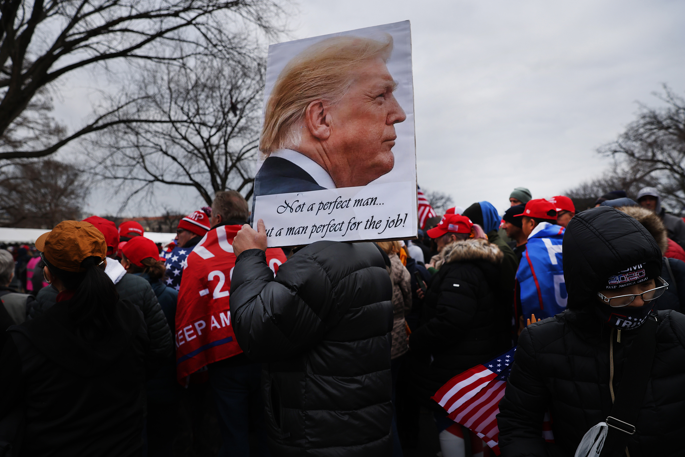 Trump supporters gathered in the nation's capital today to protest the ratification of President-elect Joe Biden's Electoral College victory over President Trump in the 2020 election in Washington, DC., on Jan. 6, 2021. (Spencer Platt—Getty Images)