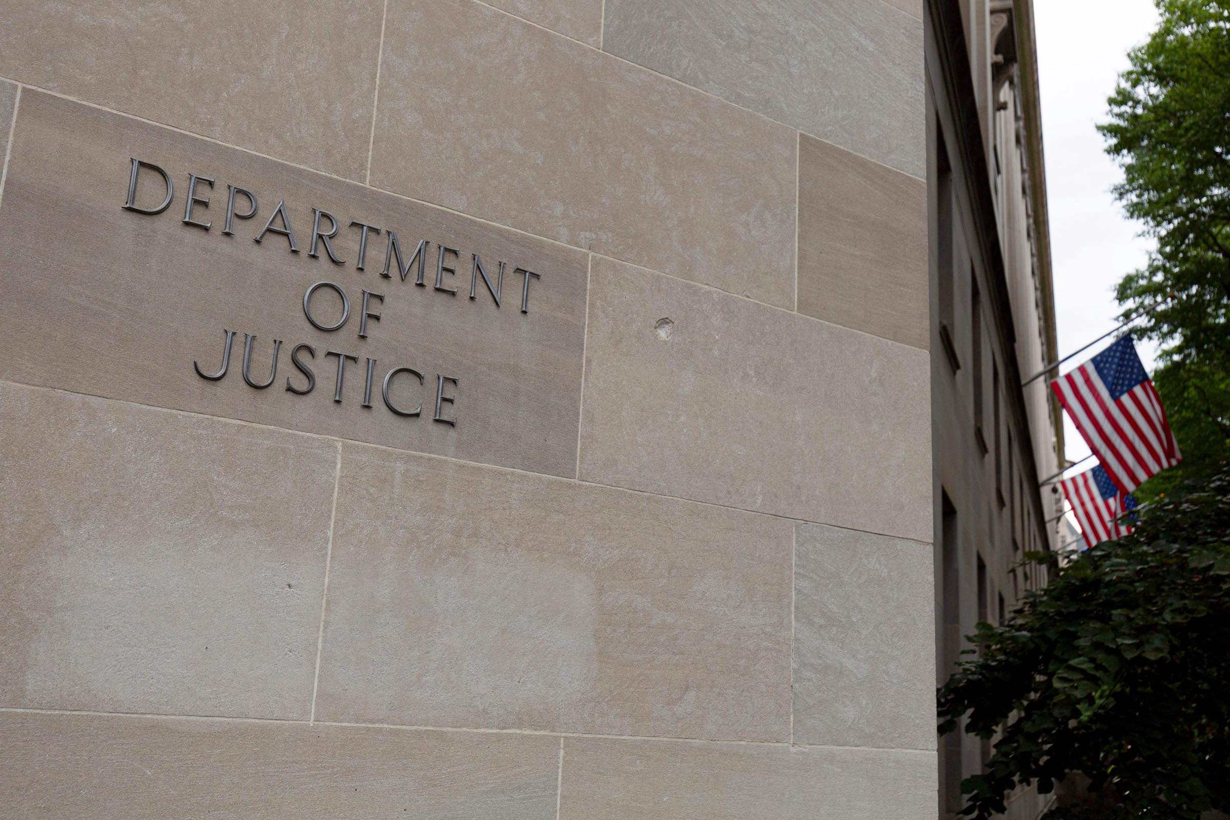 The US Department of Justice building in Washington, D.C., on July 22, 2019. (Alastair Pike—AFP/Getty Images)