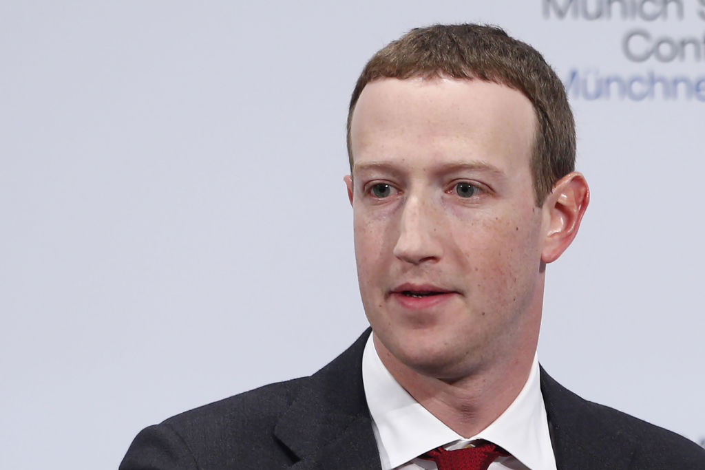 Mark Zuckerberg, CEO of Facebook Inc., at the Munich Security Conference in Munich, Germany, on Feb. 15, 2020. (Michaela Handrek-Rehle—Bloomberg/Getty Images)