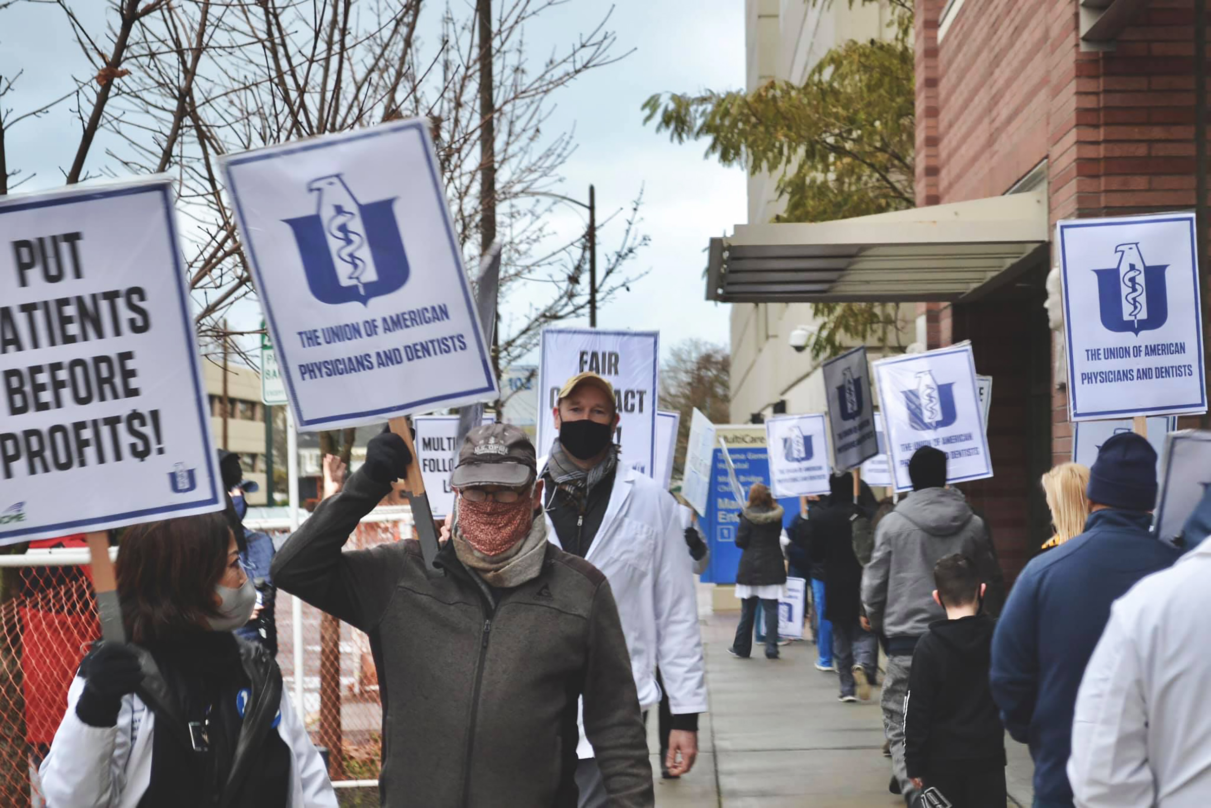 After the MultiCare providers went on strike in November, the company ignored their demands for weeks. But after finding itself under media scrutiny, it reversed course and offered urgent care providers N95s starting Dec. 14. (Courtesy Zack Pattin)