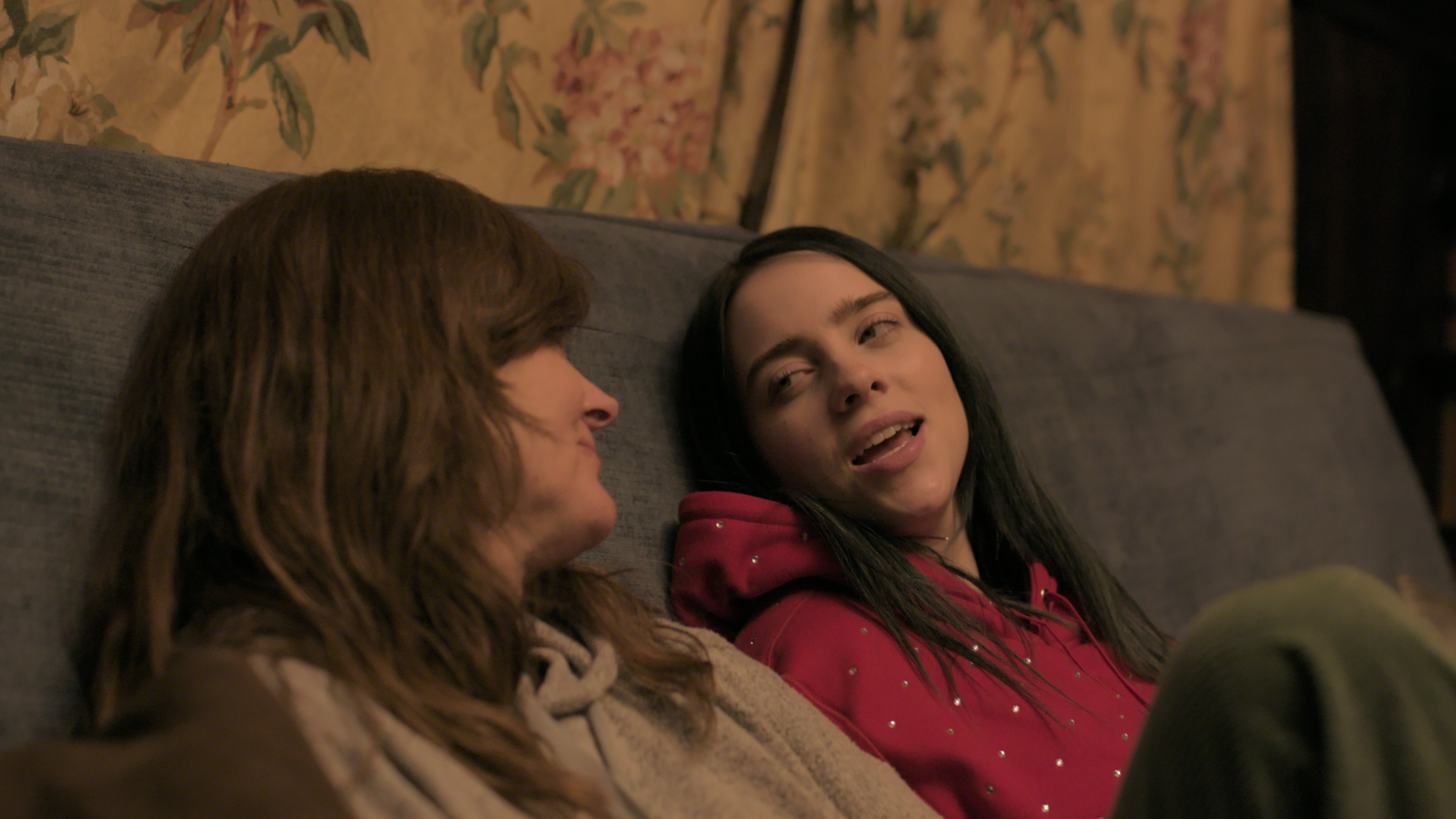 Maggie Baird, left, and Billie Eilish in 'Billie Eilish: The World's a Little Blurry' (Apple TV+)