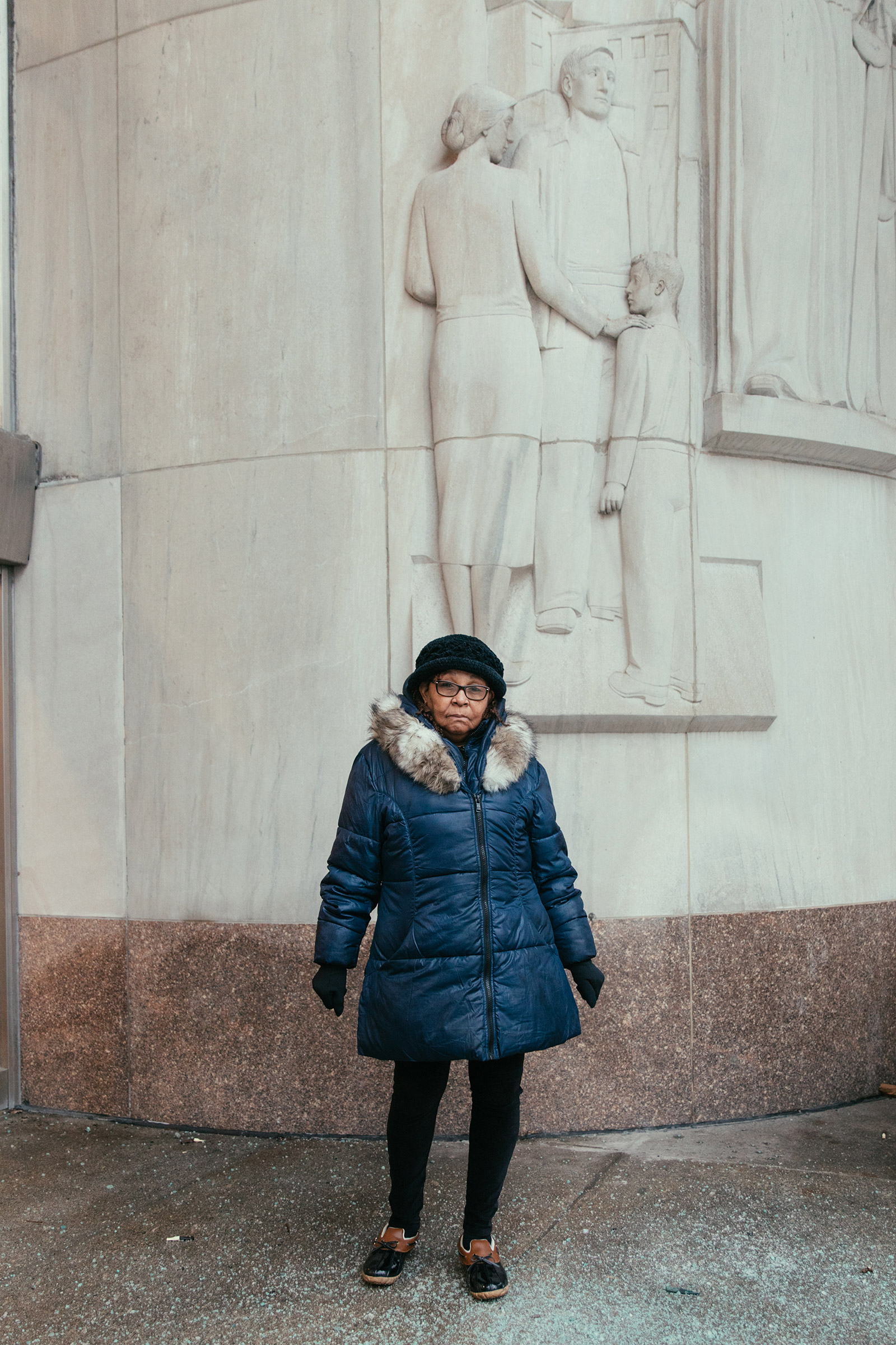 Eleanor Leonard, outside of the Kings County Supreme Court in Brooklyn, New York on Feb. 15, 2021. (Mark Clennon for TIME)