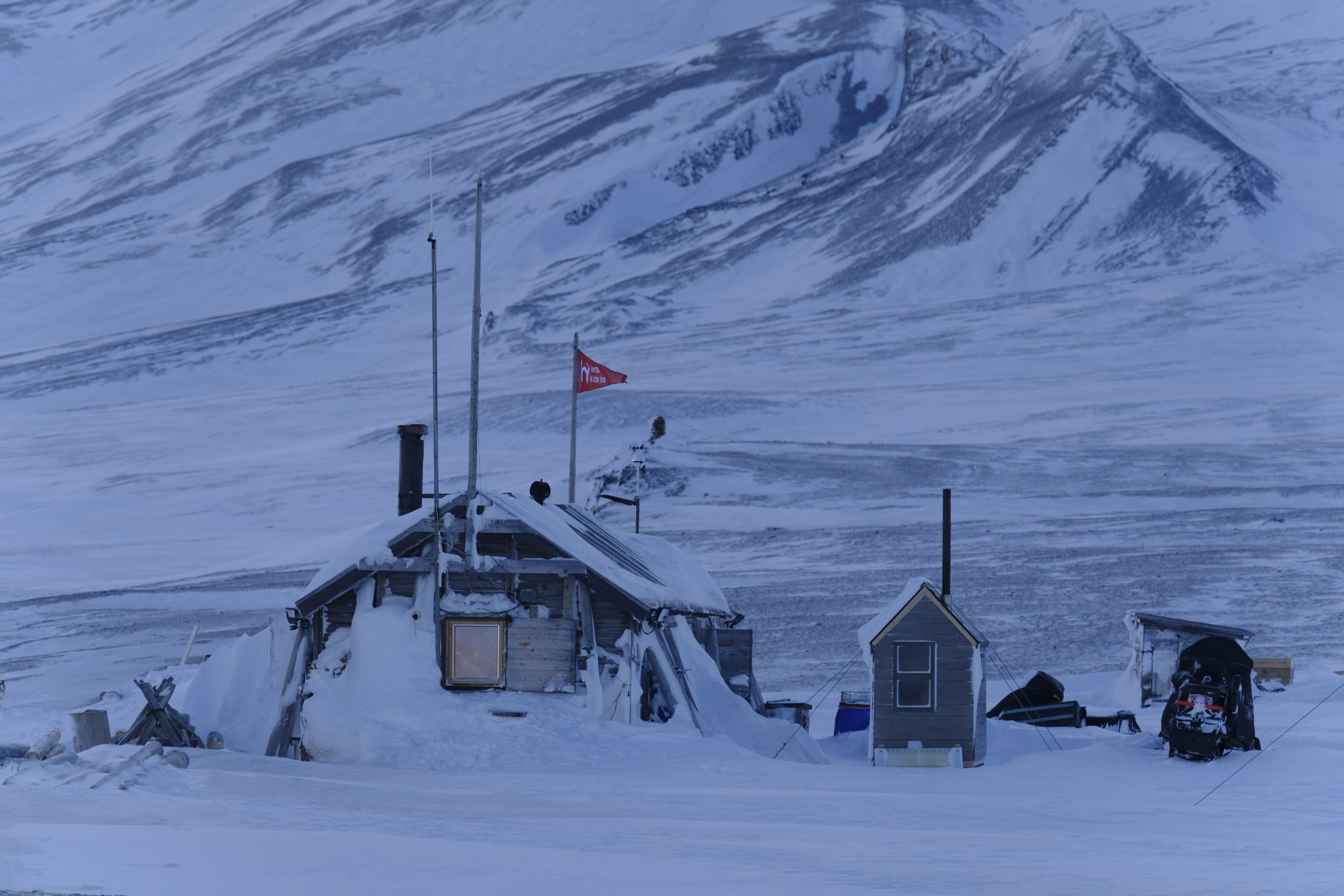 Sunniva Sorby and Hilde Fålun Strøm's cabin in Svalbard, Norway. (Courtesy of Hearts in the Ice)