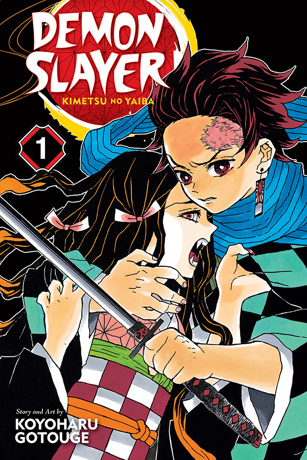 A cover of the Demon Slayer: Kimetsu no Yaiba manga (Credit: KIMETSU NO YAIBA © 2016 by Koyoharu Gotouge/SHUEISHA Inc. via VIZ Media)