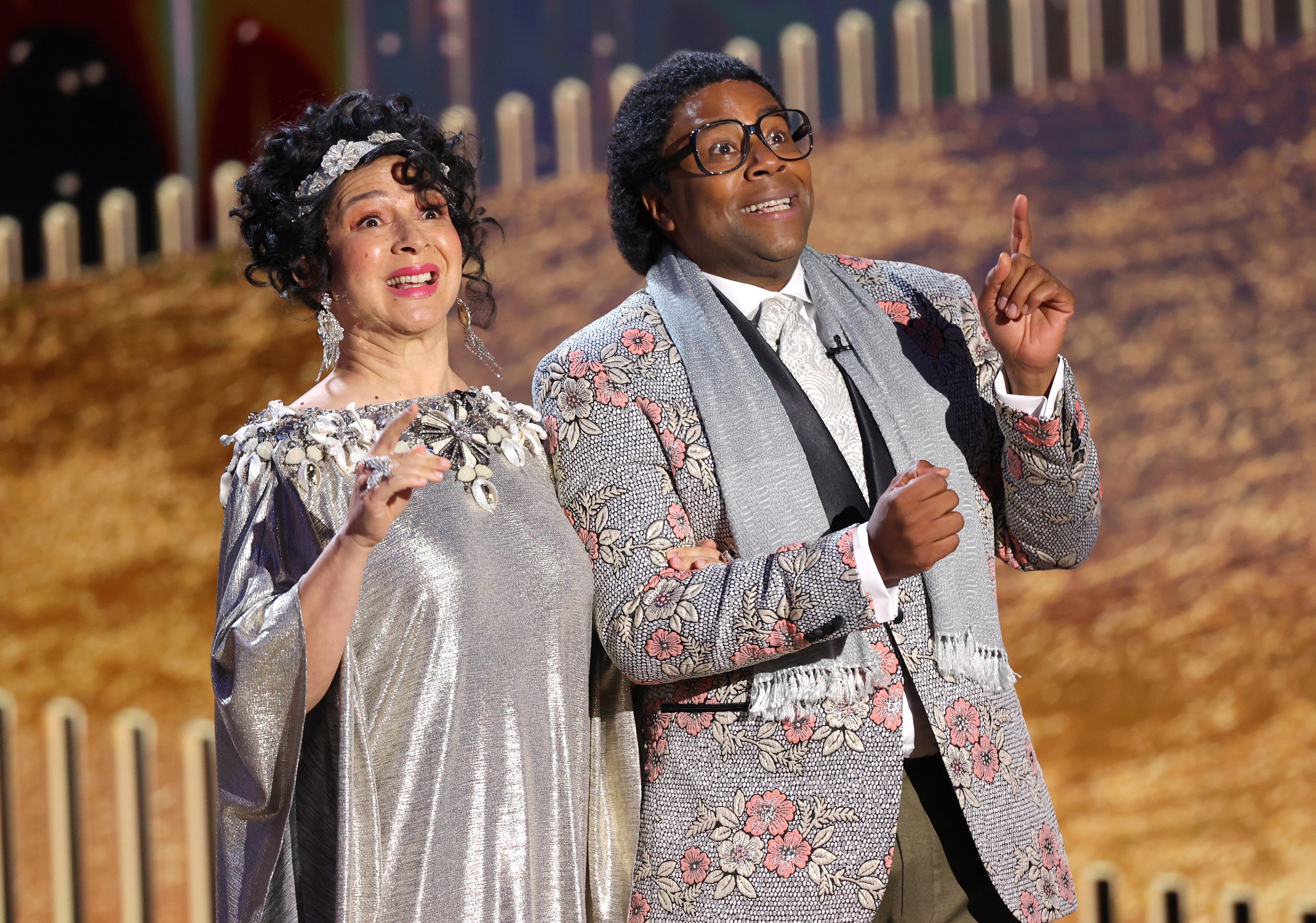 Maya Rudolph and Kenan Thompson perform a skit onstage at the 78th Annual Golden Globe Awards (NBCU Photo Bank via Getty Images—2021 Rich Polk/NBCUniversal)