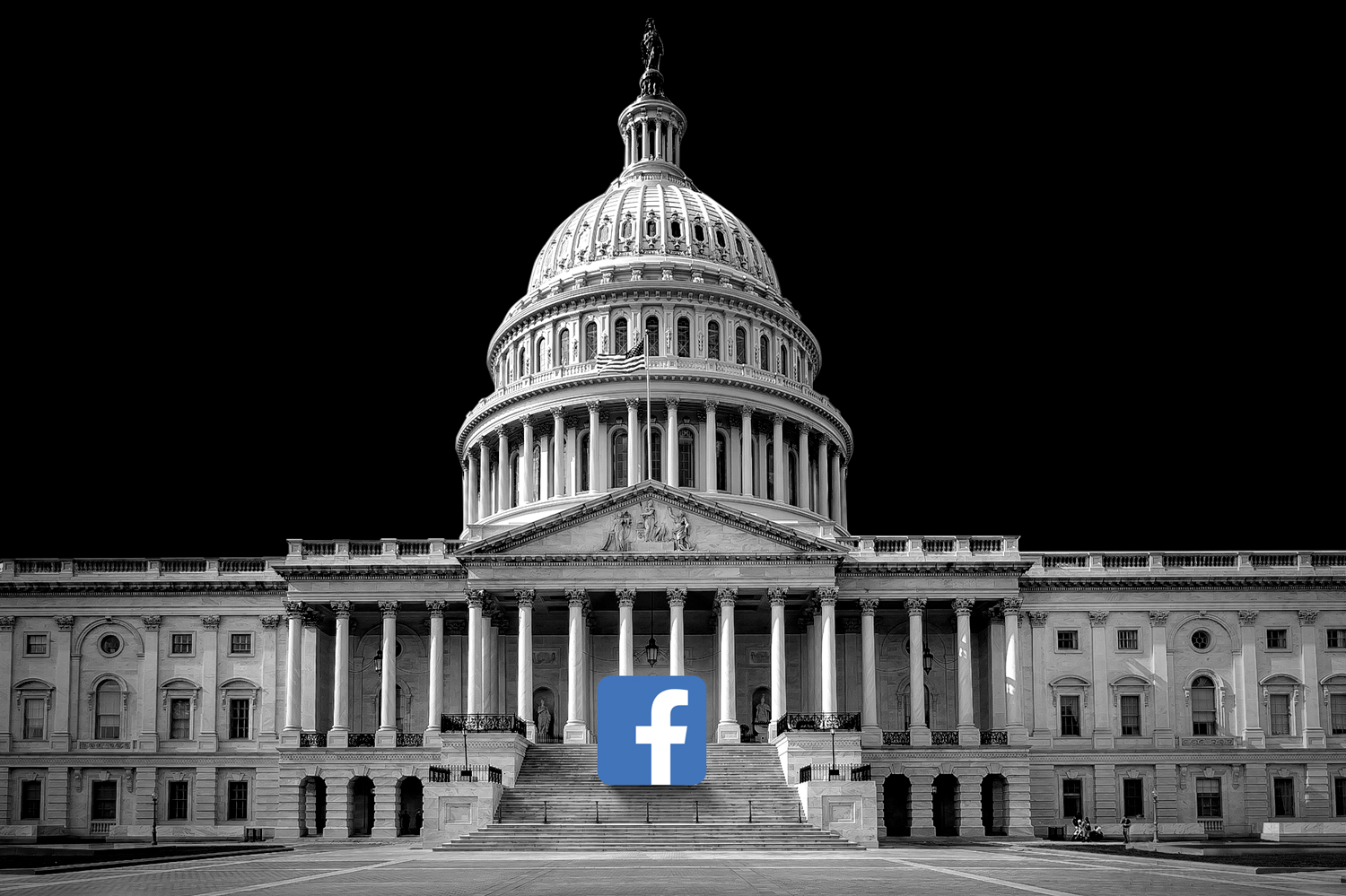 Stock Tech Illustration Government Regulation Antitrust monopolies Facebook