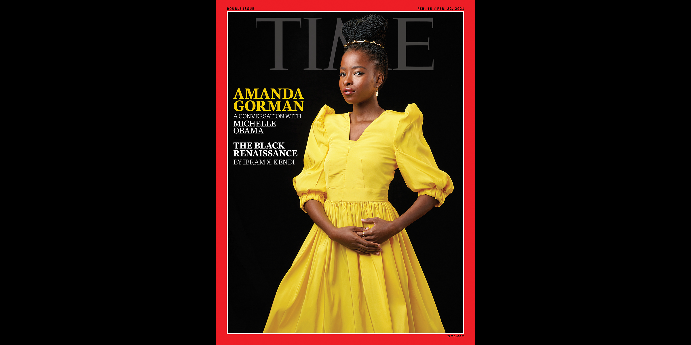 TIME DOUBLE ISSUE FEB 15 / FEB 22 2021 AMANDA GORMAN by Michelle Obama.... 