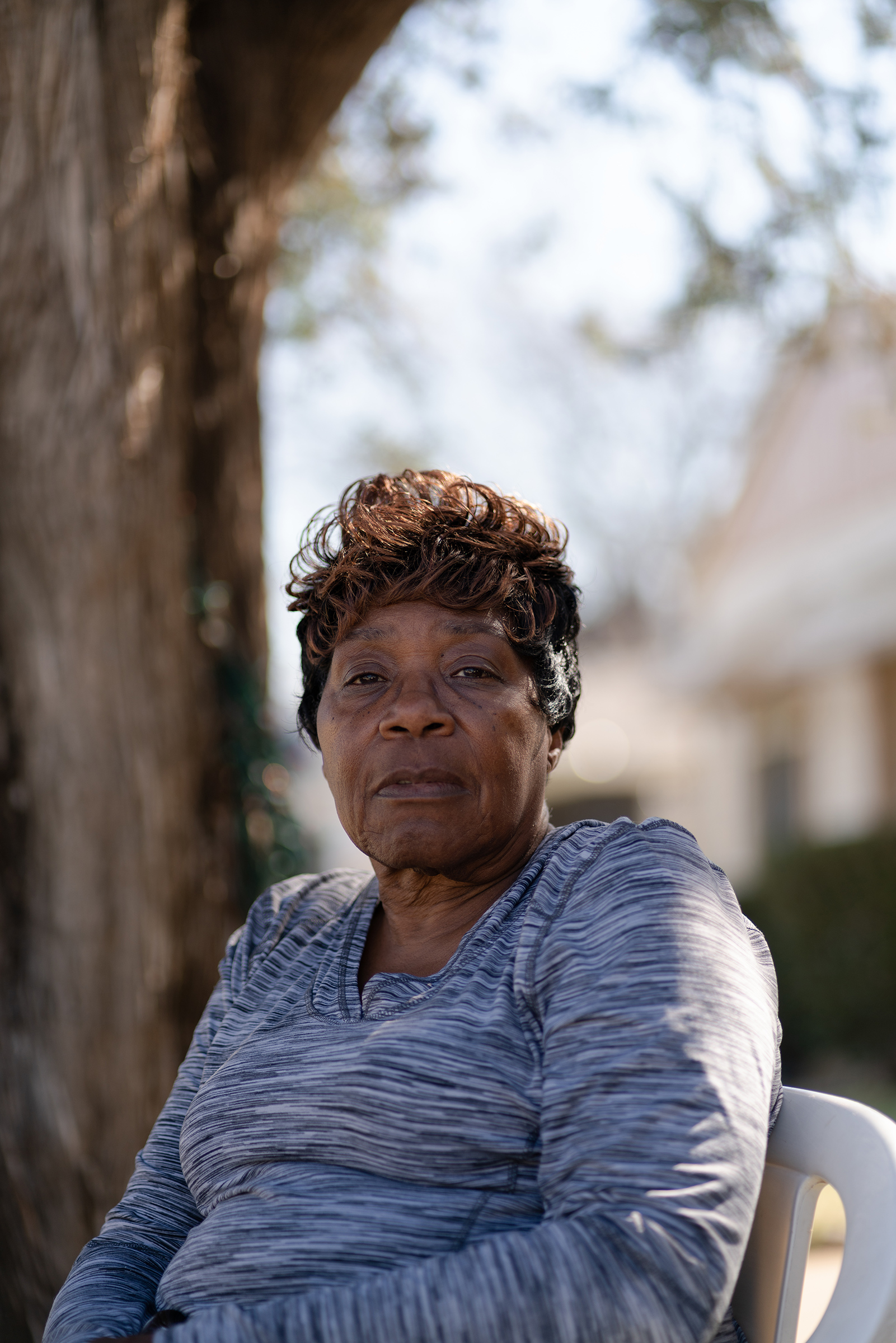 Almeree Jones outside her home in Dallas' Ideal neighborhood on Feb. 24.