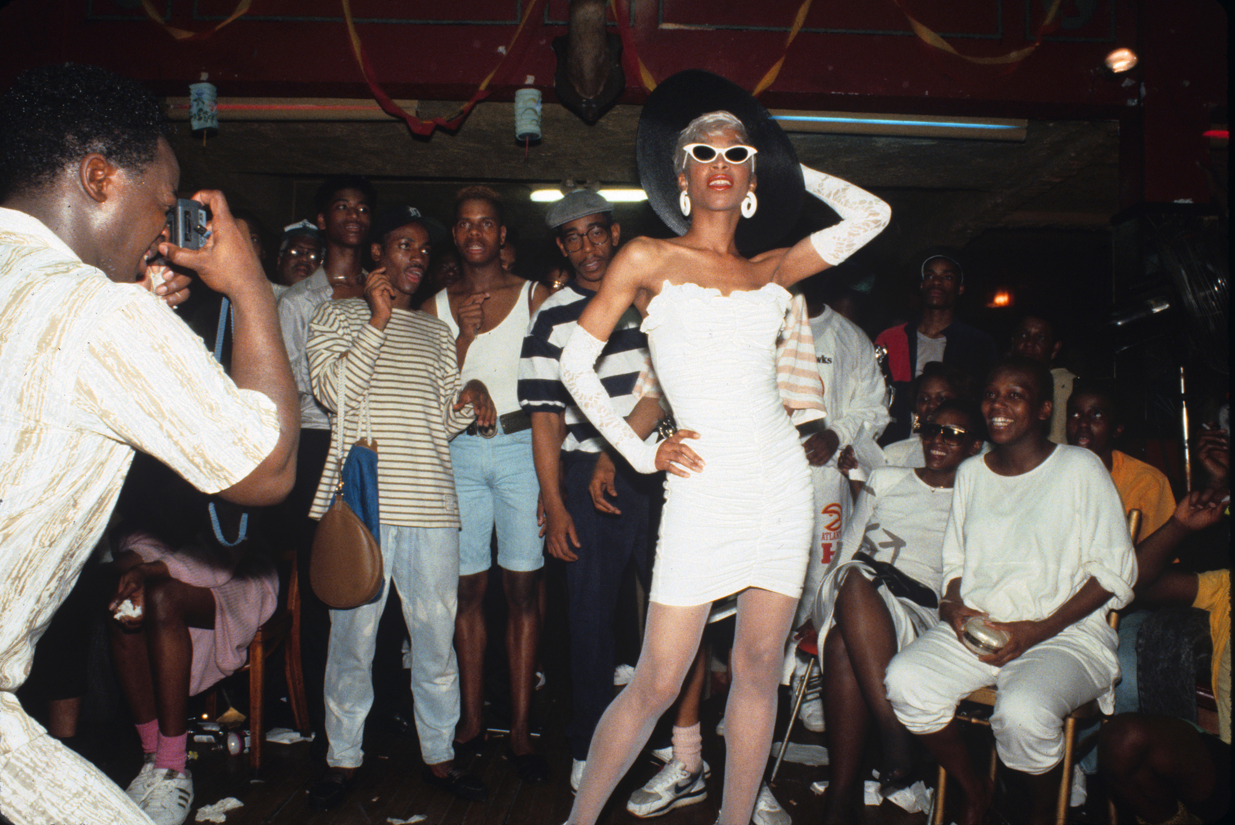 Octavia St. Laurent attends a Drag Ball in New York in 1988. (Catherine McGann—Getty Images)