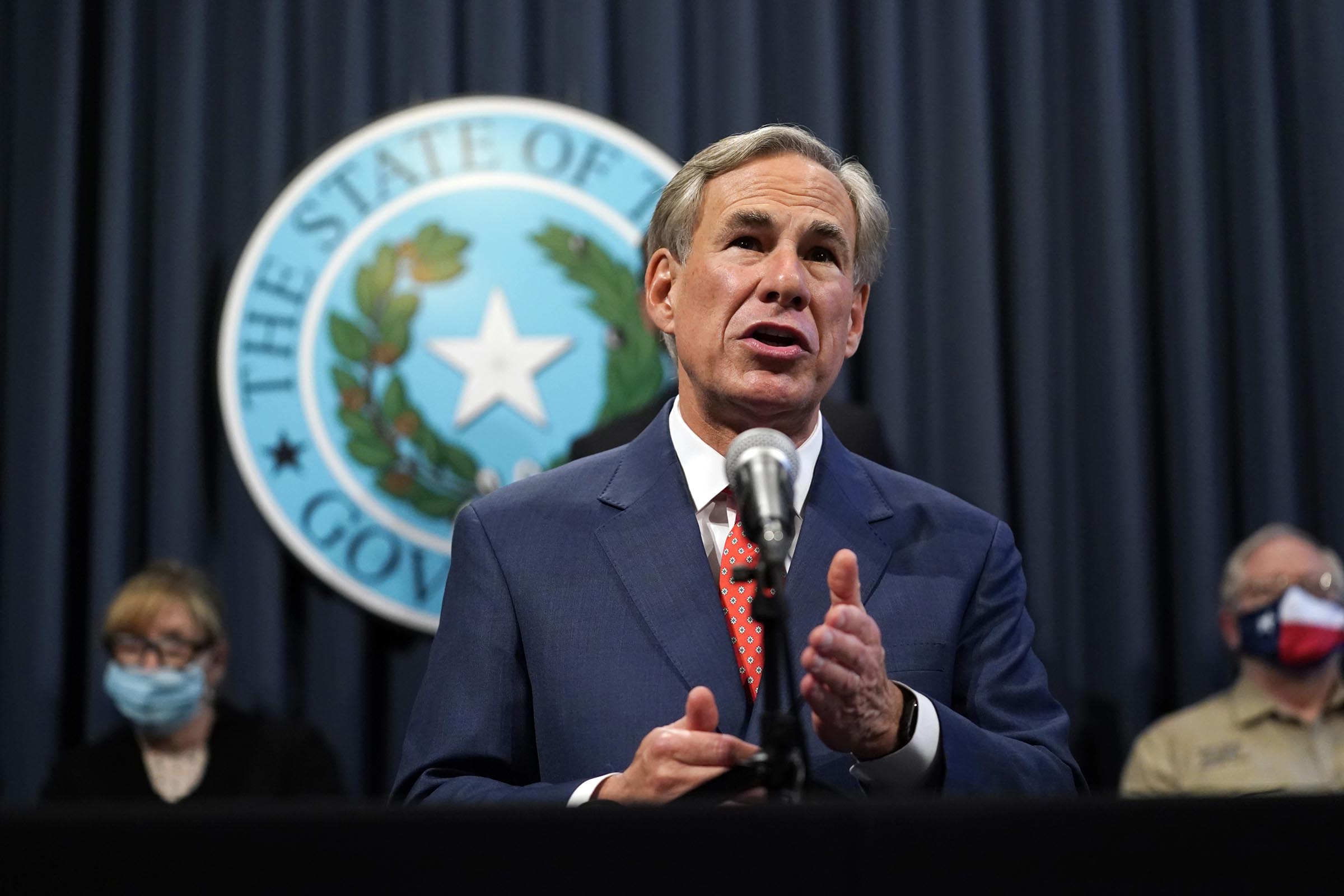Texas Gov. Greg Abbott speaks during a news conference where he provided an update to Texas' response to COVID-19 in Austin, Texas on Sept. 17, 2020. (Eric Gay—AP)