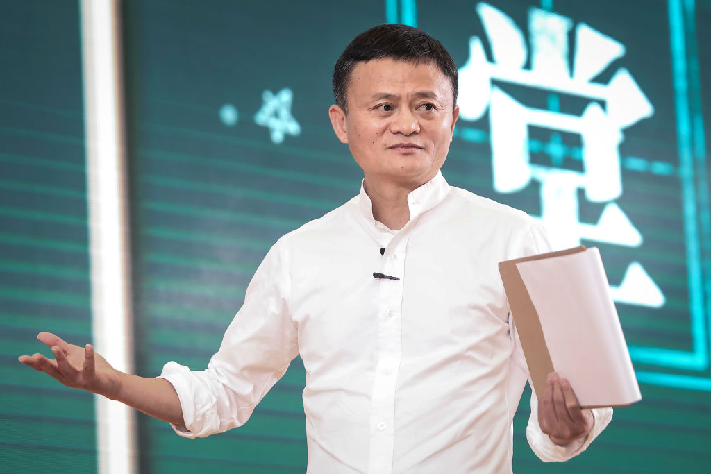 Jack Ma, the founder  of Alibaba Group, gives a speech on Jan. 7, 2020 in Sanya, Hainan province, China. (Wang He–Getty Images)