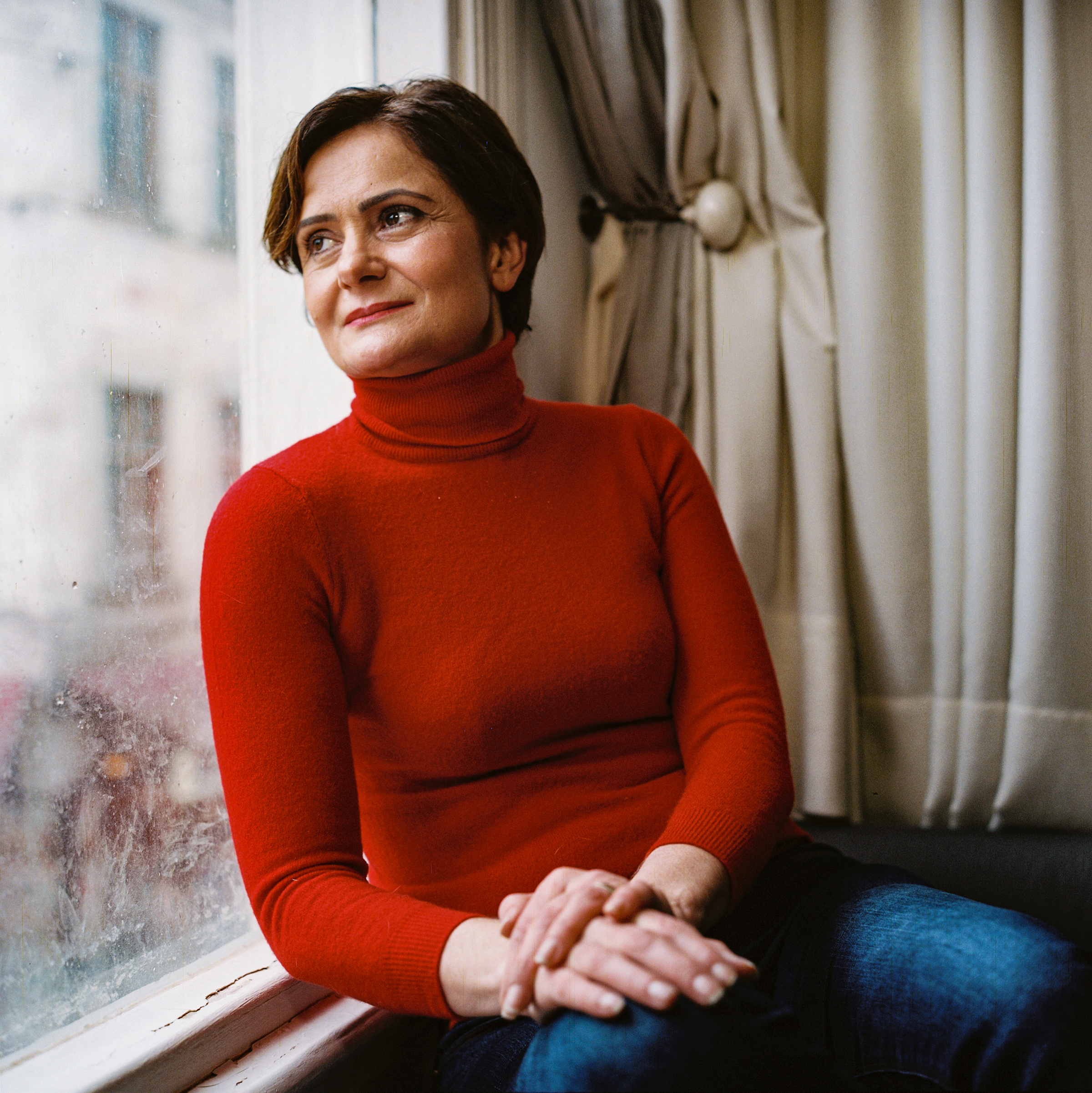 Dr. Canan Kaftancioglu at her friends' home in Istanbul on Feb. 14, 2021. (Rena Effendi for TIME)