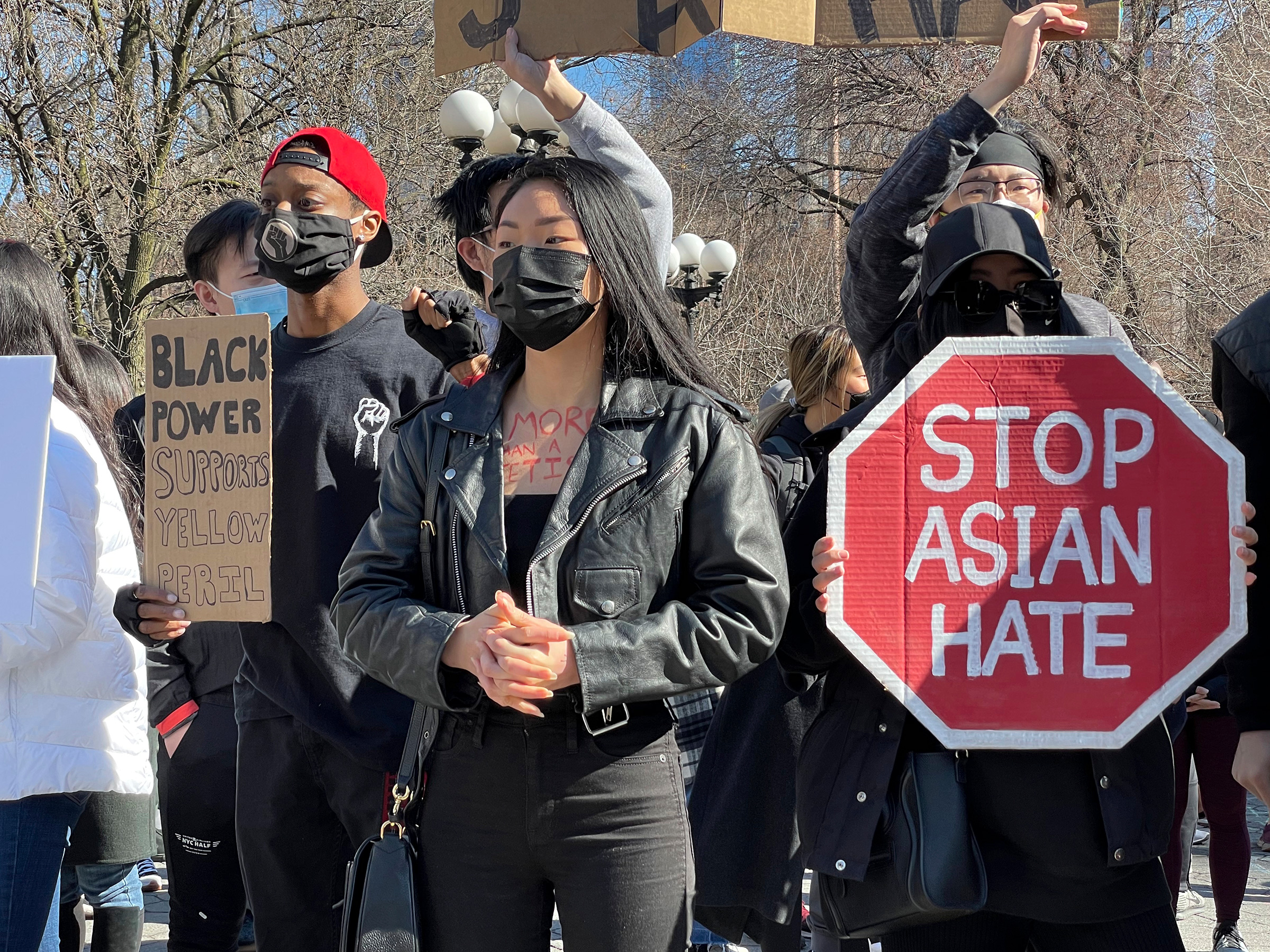 Black and Asian Solidarity Run at Union Square in New York City on March 21. A large crowd of people came together to show their support for the Asian community after the spa killings that occurred recently in Atlanta. (STRF/STAR MAX/IPx)