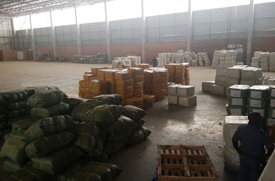 The warehouse near Johannesburg, South Africa, where police discovered a shipment of fake COVID-19 vaccines in November 2020.