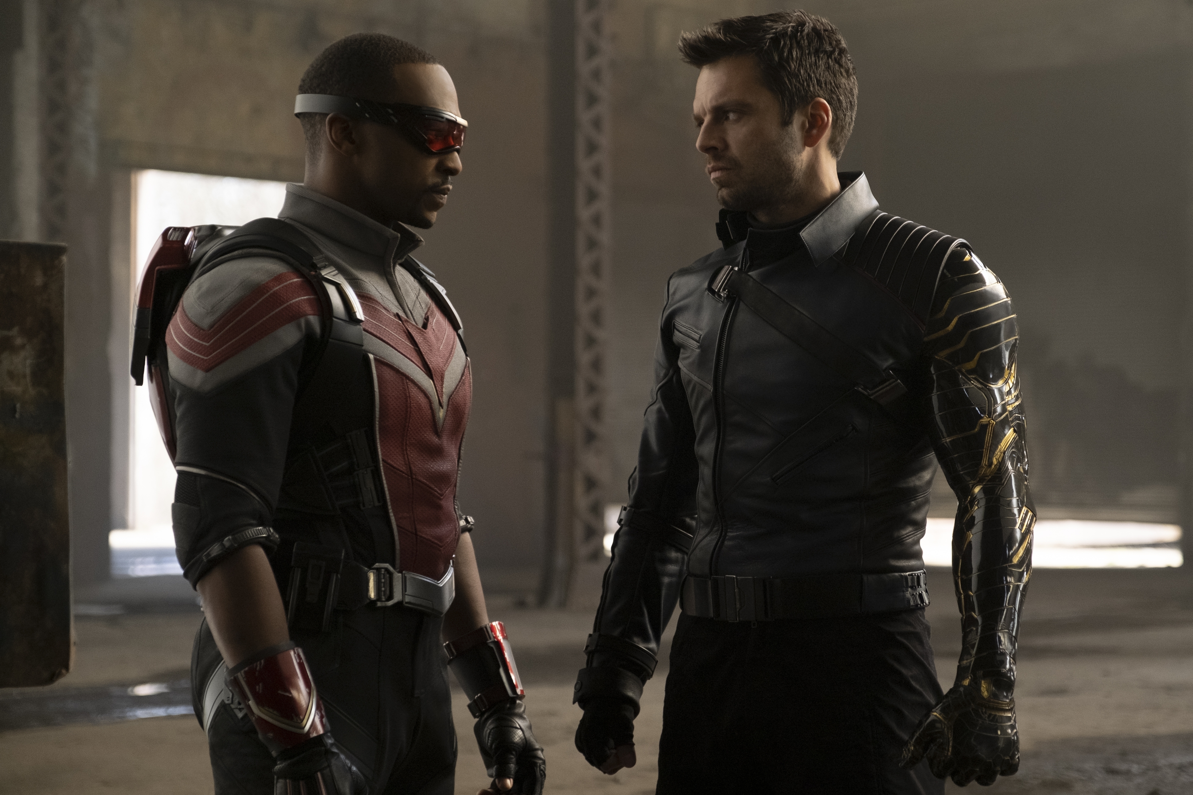 Anthony Mackie and Sebastian Stan in <i>Falcon and the Winter Soldier</i> (Marvel Studios)