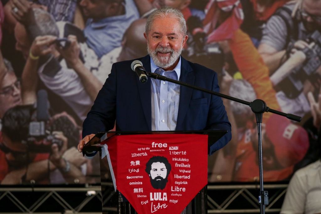 Lula Da Silva Gives Press Conference After Convictions Against Him Annulled