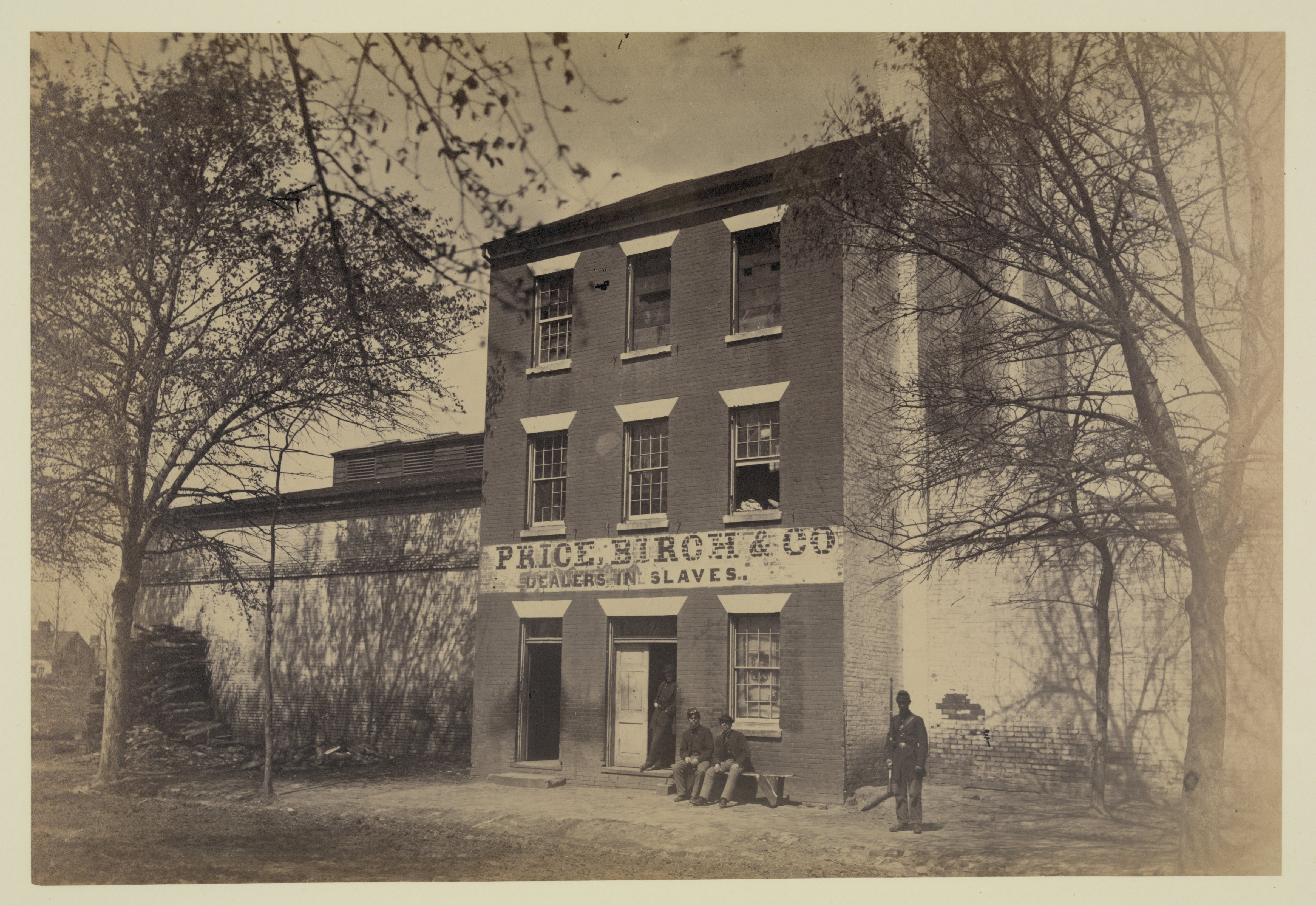 The Alexandria slave trading facility once occupied by Franklin and Armfield, as it appeared after its liberation by Union forces during the Civil War. Library of Congress Prints and Photographs Division (Library of Congress)