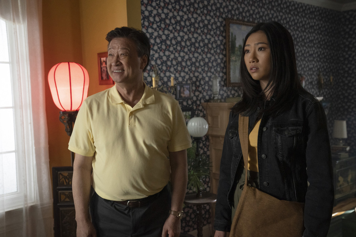 Kung Fu -- "Pilot" -- Image Number: KF101b_0252r.jpg -- Pictured (L-R): Tzi Ma as Jin Shen and Olivia Liang as Nicky Shen -- Photo: Katie Yu/The CW -- © 2021 The CW Network, LLC. All Rights Reserved (Katie Yu/The CW—© 2021 The CW Network, LLC. All rights reserved.)