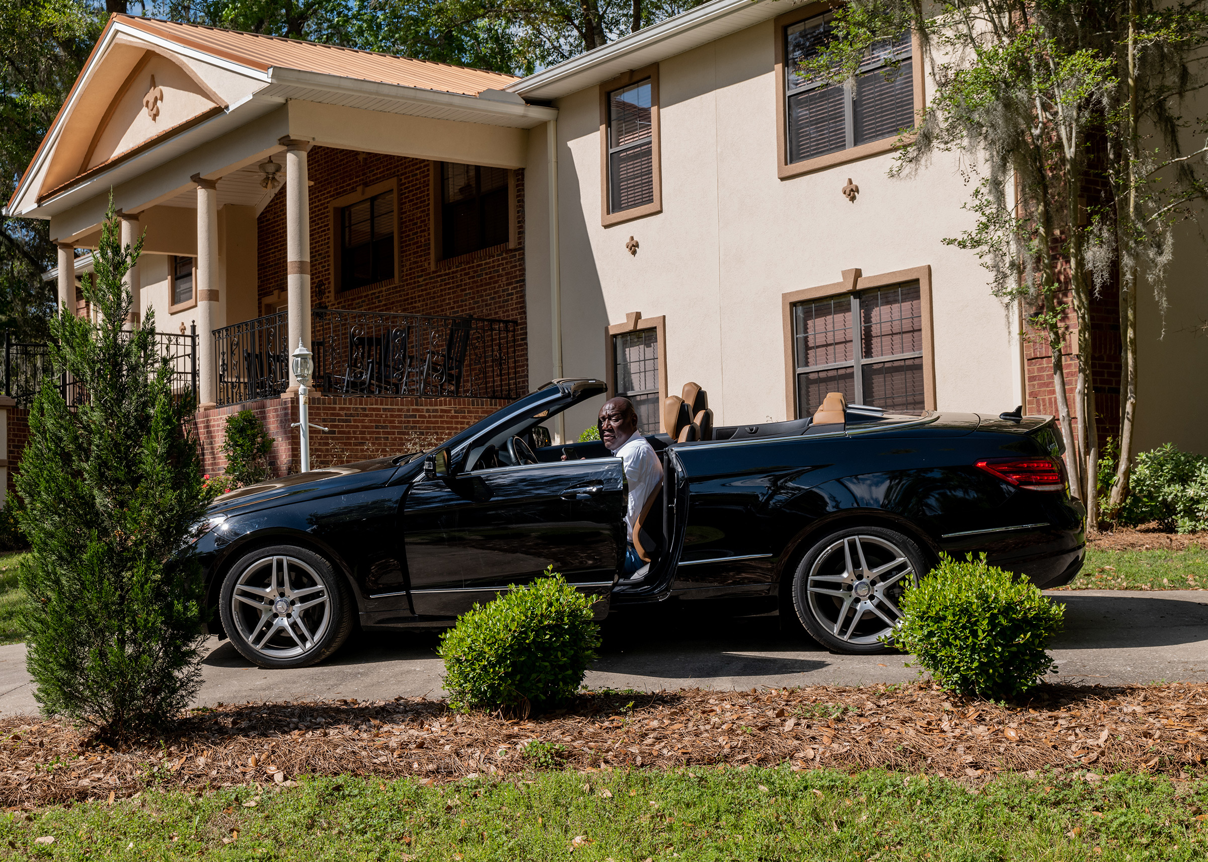 Crump in his driveway in Tallahassee, Fla., on April 4.