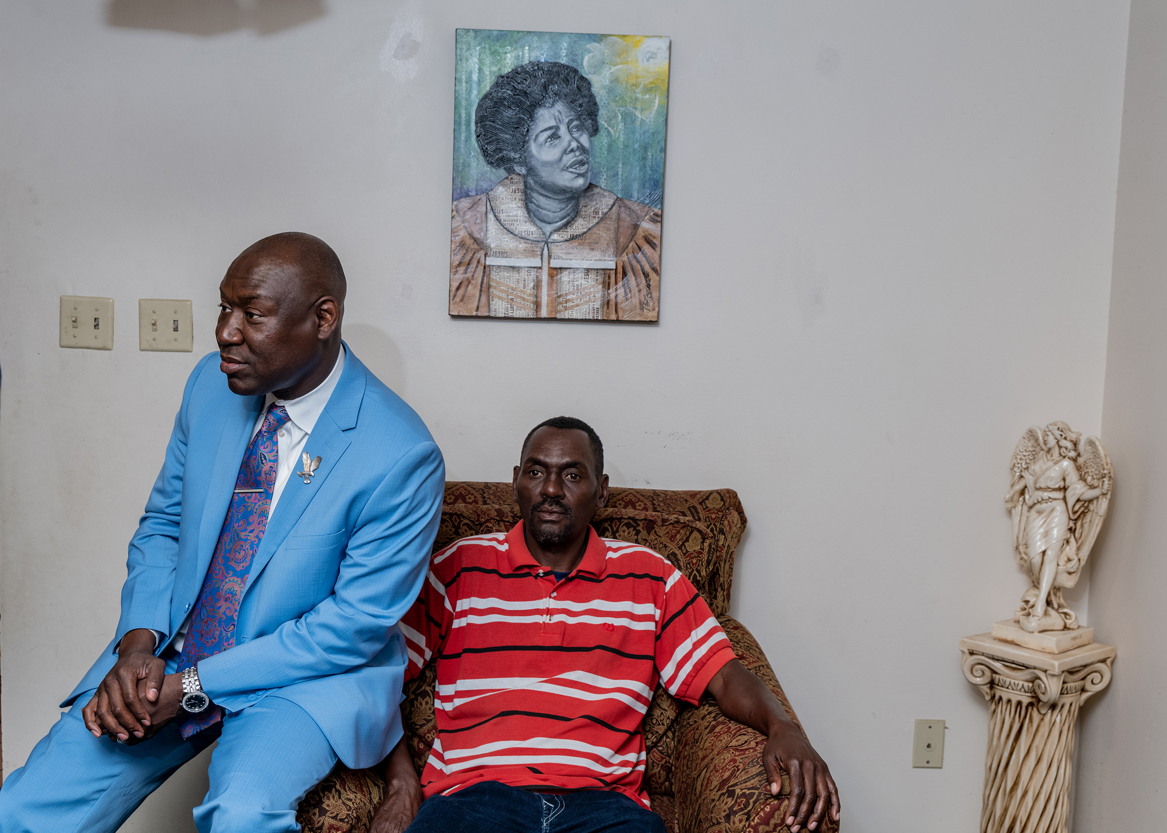 Crump sits with his Uncle Harold at his Mother's home in Tallahassee, Fla., on April 4. (Ruddy Roye for TIME)