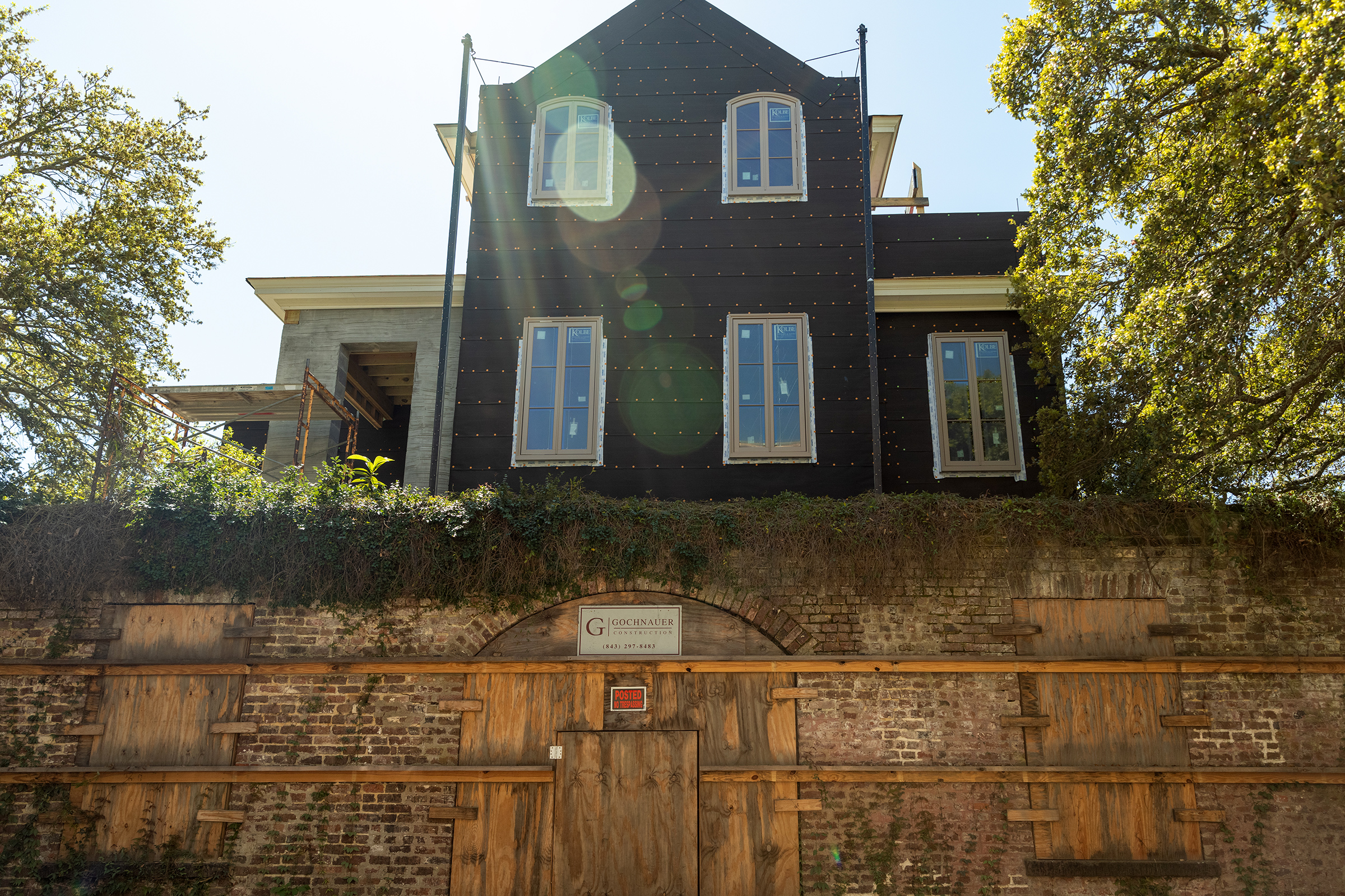 A house in downtown Charleston that was raised to mitigate damage from future floods. (Lynsey Weatherspoon for TIME)