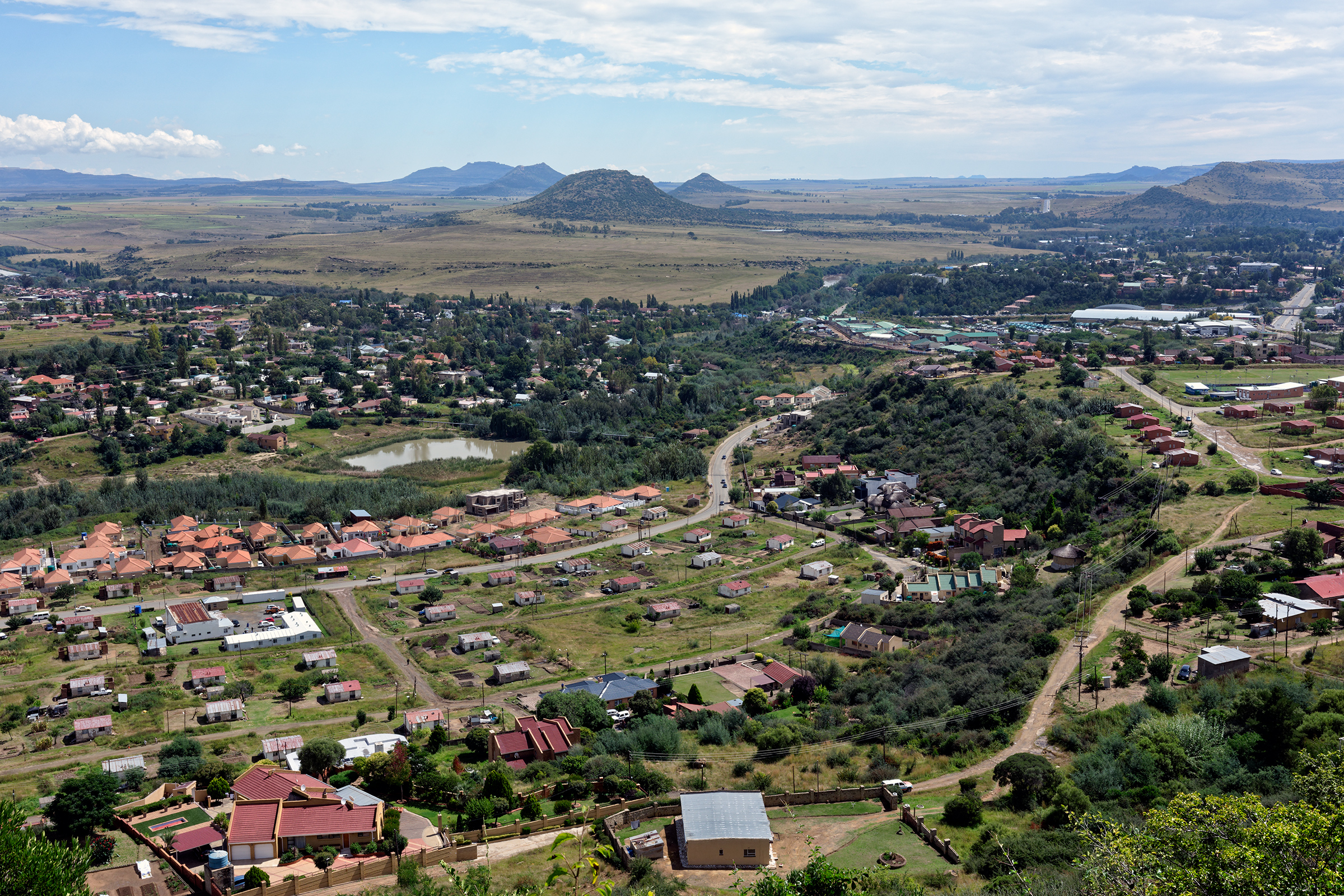 An aerial view of Maseru.