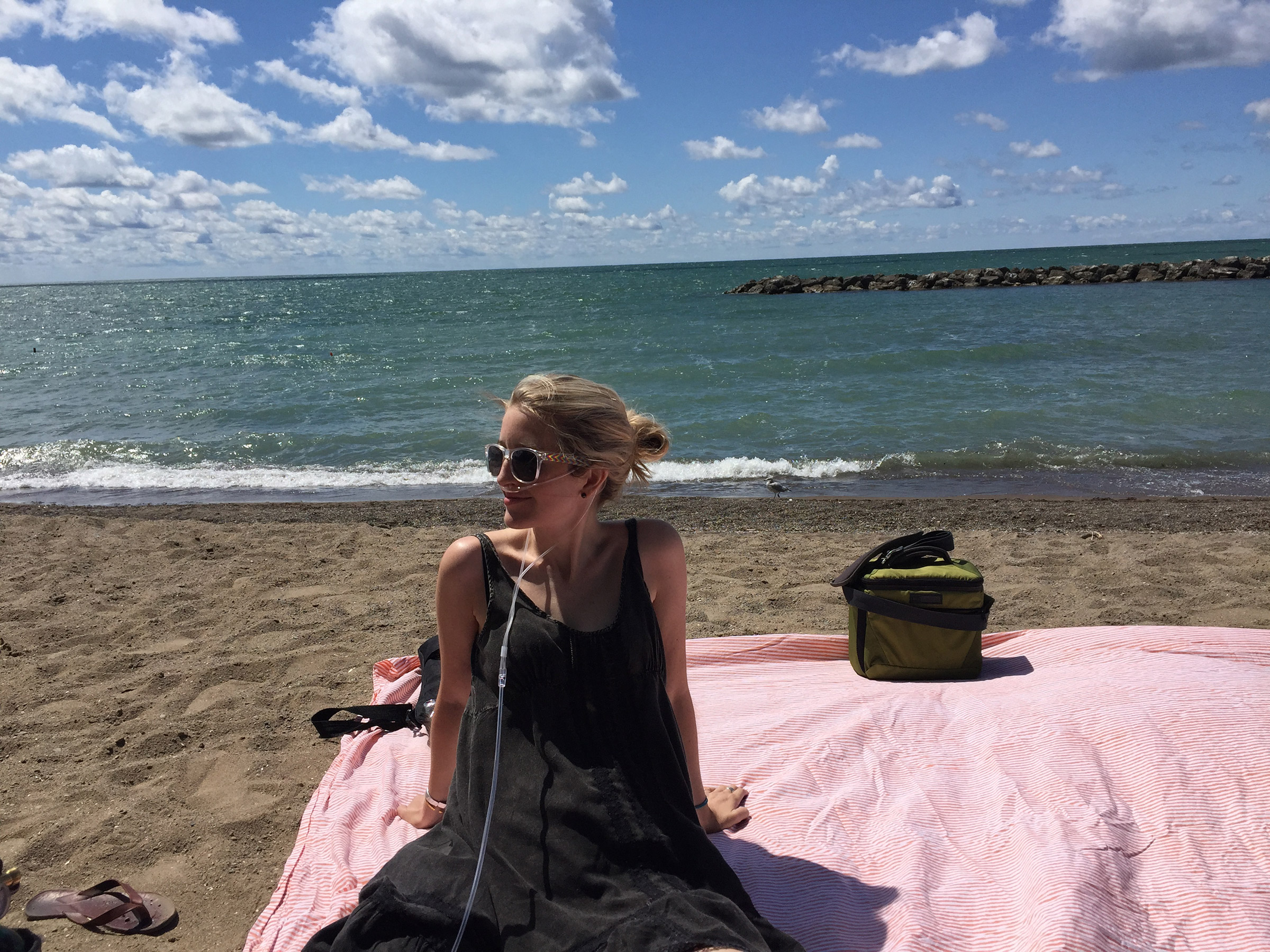 The author's daughter, Caitlin, on the beach. (Courtesy of Maryanne O'Hara)