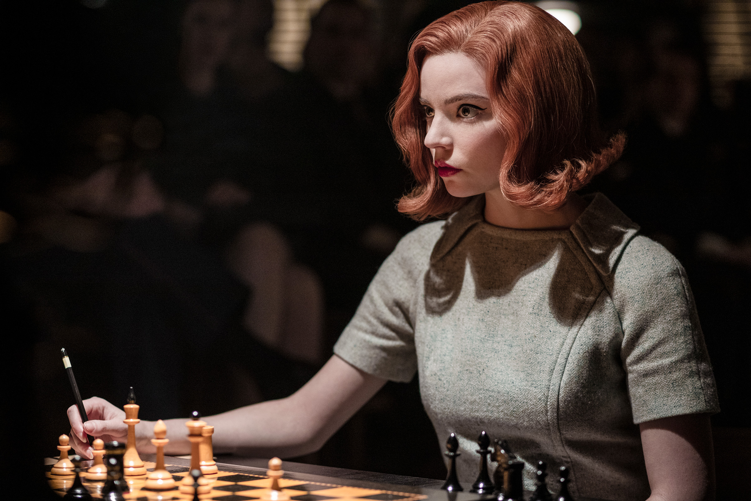 A still from "The Queen's Gambit," which debuted on Netflix in 2020. (Phil Bray/Netflix)